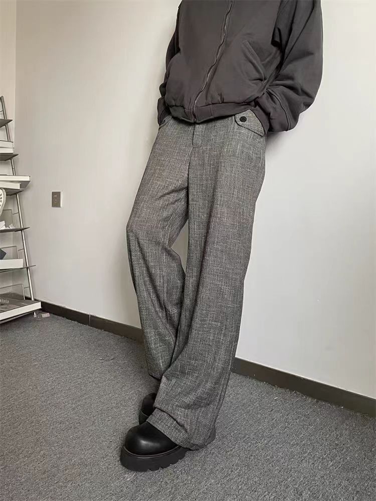 Japanese Brand × Vintage Old money style textured micro flare casual suit trousers Size US 34 / EU 50 - 5 Thumbnail