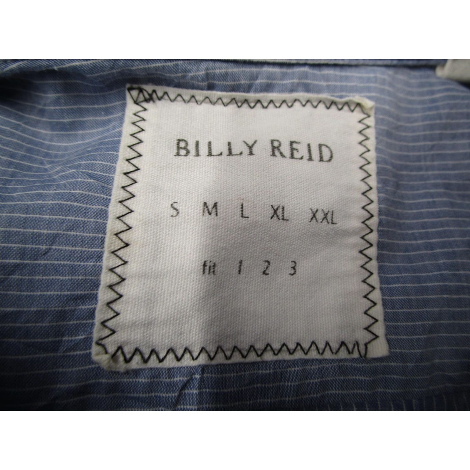 Billy Reid Billy Reid Blue Striped Button-Up Shirt Mens Large Long Sleeve Italian Cotton Size US L / EU 52-54 / 3 - 3 Thumbnail