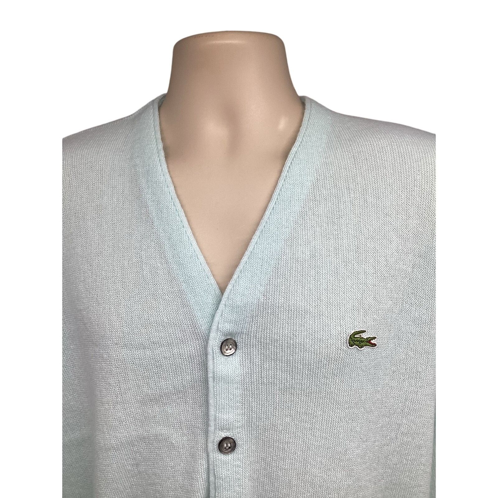 Lacoste Izod Lacoste Vintage Cardigan Sweater S Blue Made in USA Size US S / EU 44-46 / 1 - 4 Thumbnail