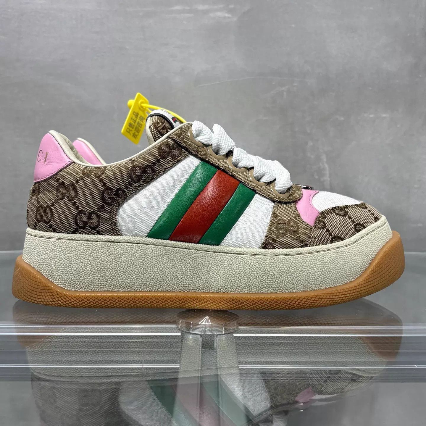 Gucci Gucci Pink Brown GG Monogram Platform Puff 35.5 EU Size US 5 / IT 35 - 4 Thumbnail