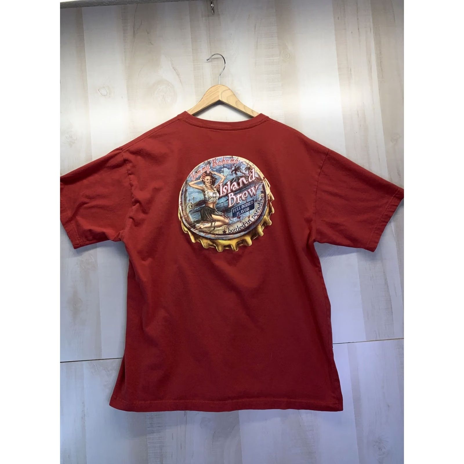 Tommy Bahama Tommy Bahama Men’s Shirt M Island Brew Graphic Print Distressed T Shirt-3807 Rust Red Beach Classic Beer Vintage No N/A Size US M / EU 48-50 / 2 - 5 Thumbnail