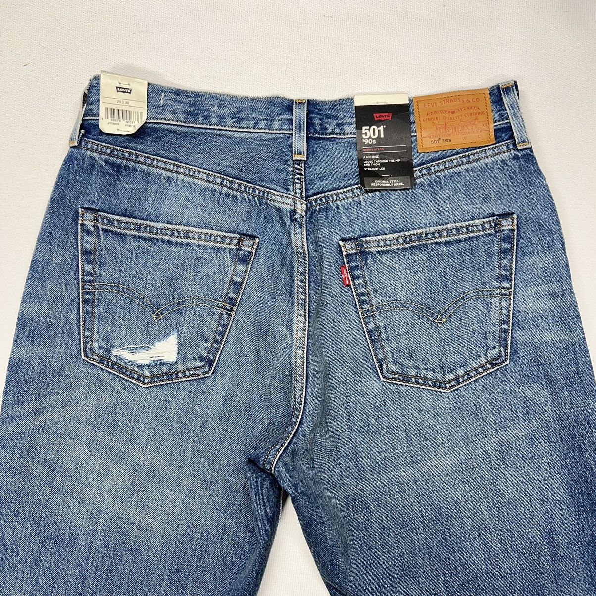Levi's Made & Crafted NEW Levis 501 90s Jeans Blue Selvedge Denim Red Line Size 29" - 15 Thumbnail