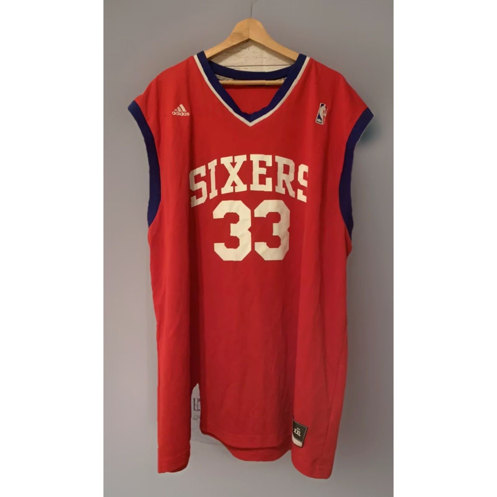 Adidas Adidas NBA Philadelphia 76ers #33 Andrew Bynum Basketball Jersey Men XXL Red Size US XXL / EU 58 / 5 - 2 Thumbnail