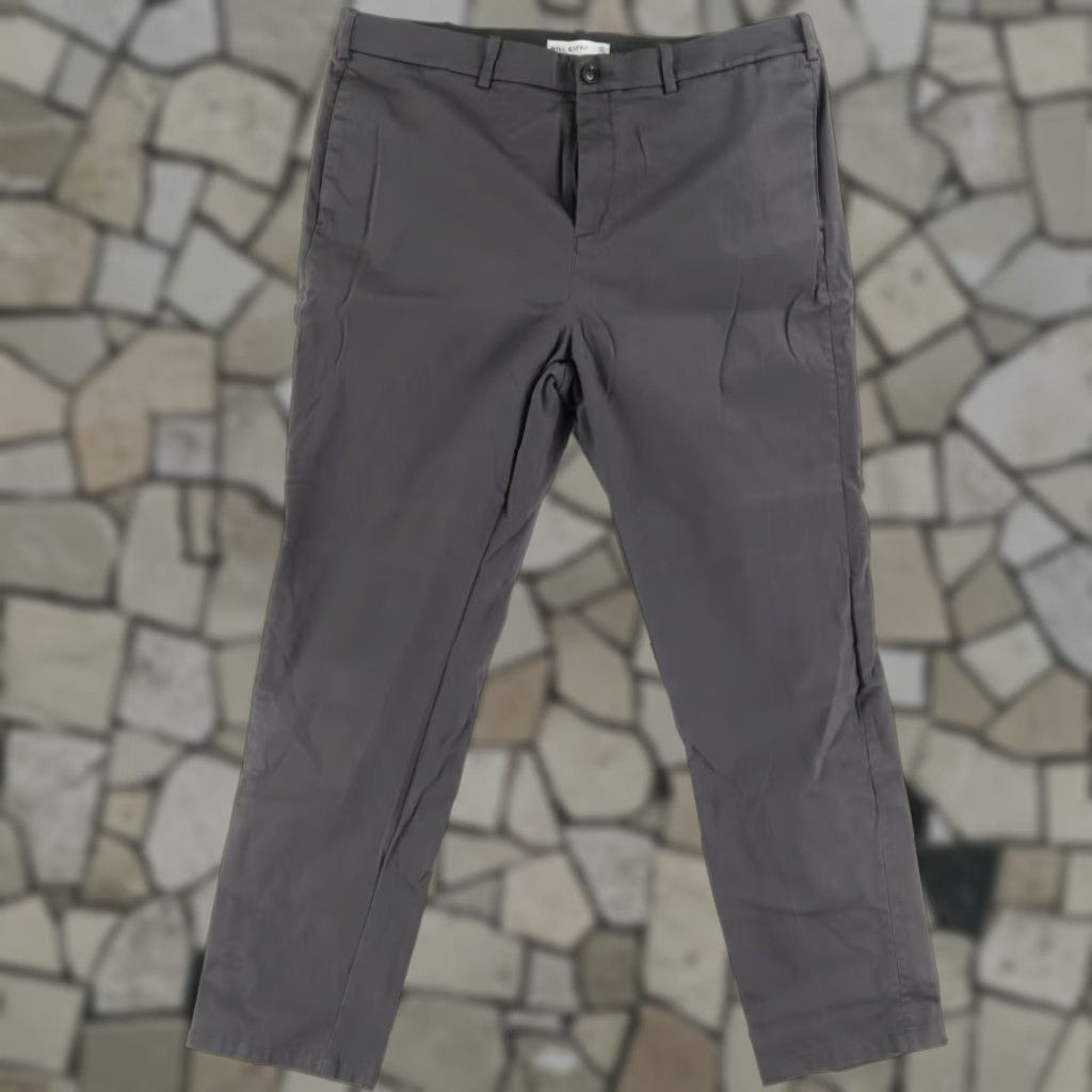 Vintage Hill City Men's 38 Chino Pants Charcoal Khaki Cotton Everyday Stretch Regular Size US 38 / EU 54 - 1 Thumbnail