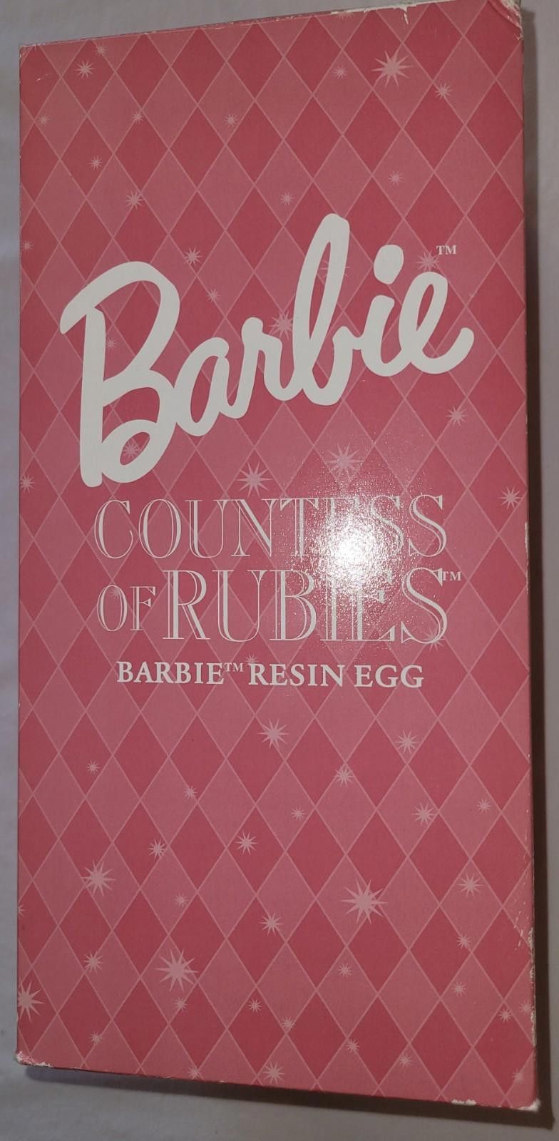 Designer NEW Barbie Countess Of Rubies Resin Egg with Stand Avon 2001 Size ONE SIZE - 2 Thumbnail