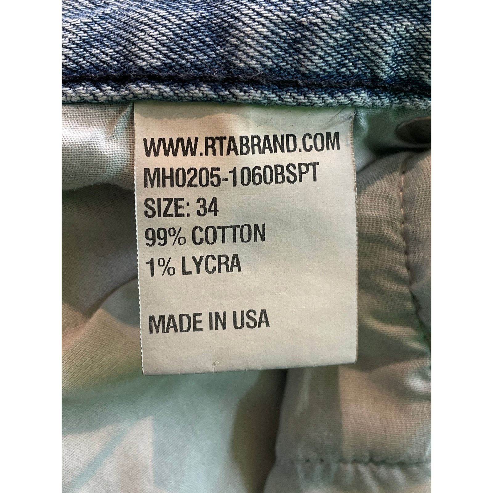 Rta RTA Light Wash Blue Jeans Size US 34 / EU 50 - 8 Thumbnail