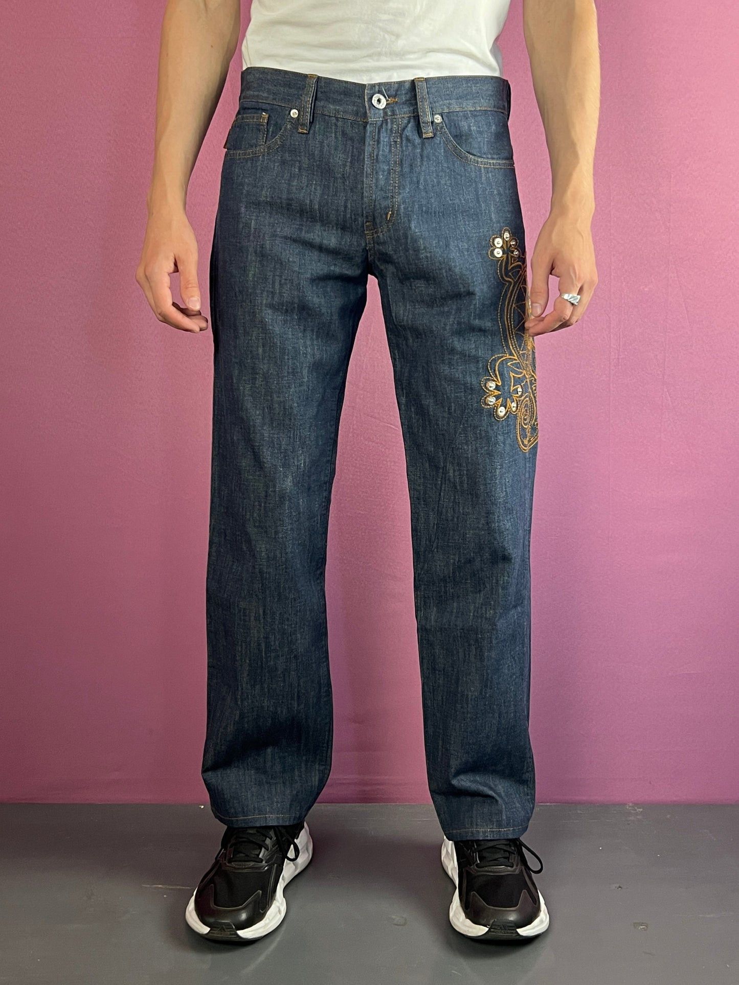 Moschino Y2K Moschino Vintage Mens Embroidered Chameleon Jeans - 32 Size US 32 / EU 48 - 2 Thumbnail