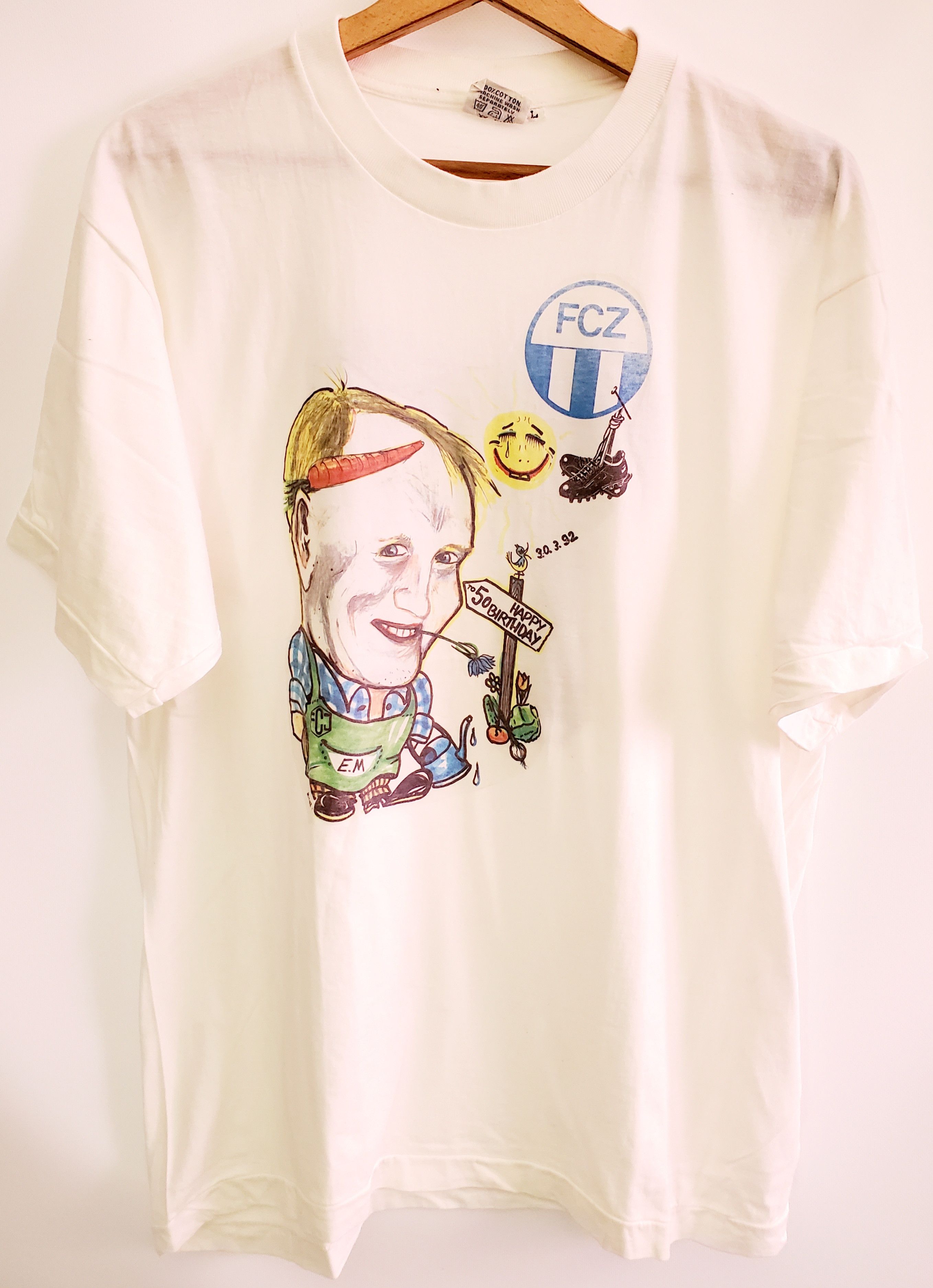 Vintage Vintage Zurich Switzerland 50 happy birthday Soccer Shirt L Size US L / EU 52-54 / 3 - 1 Thumbnail