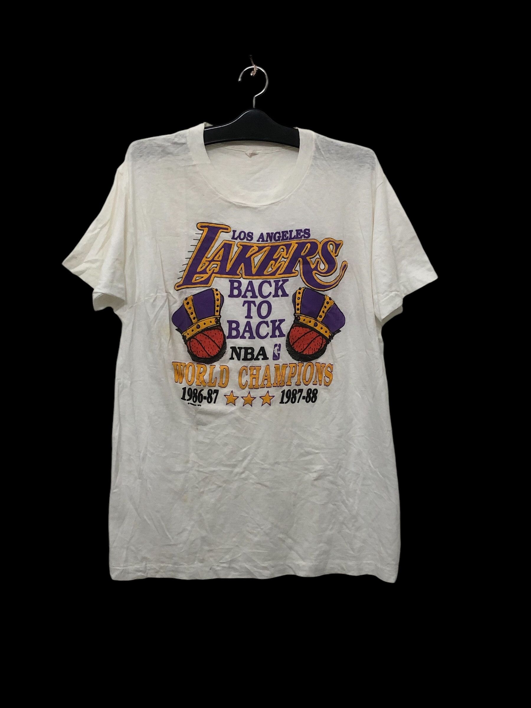 Vintage 1986 Los Angeles Lakers World newest Champs NBA Shirt