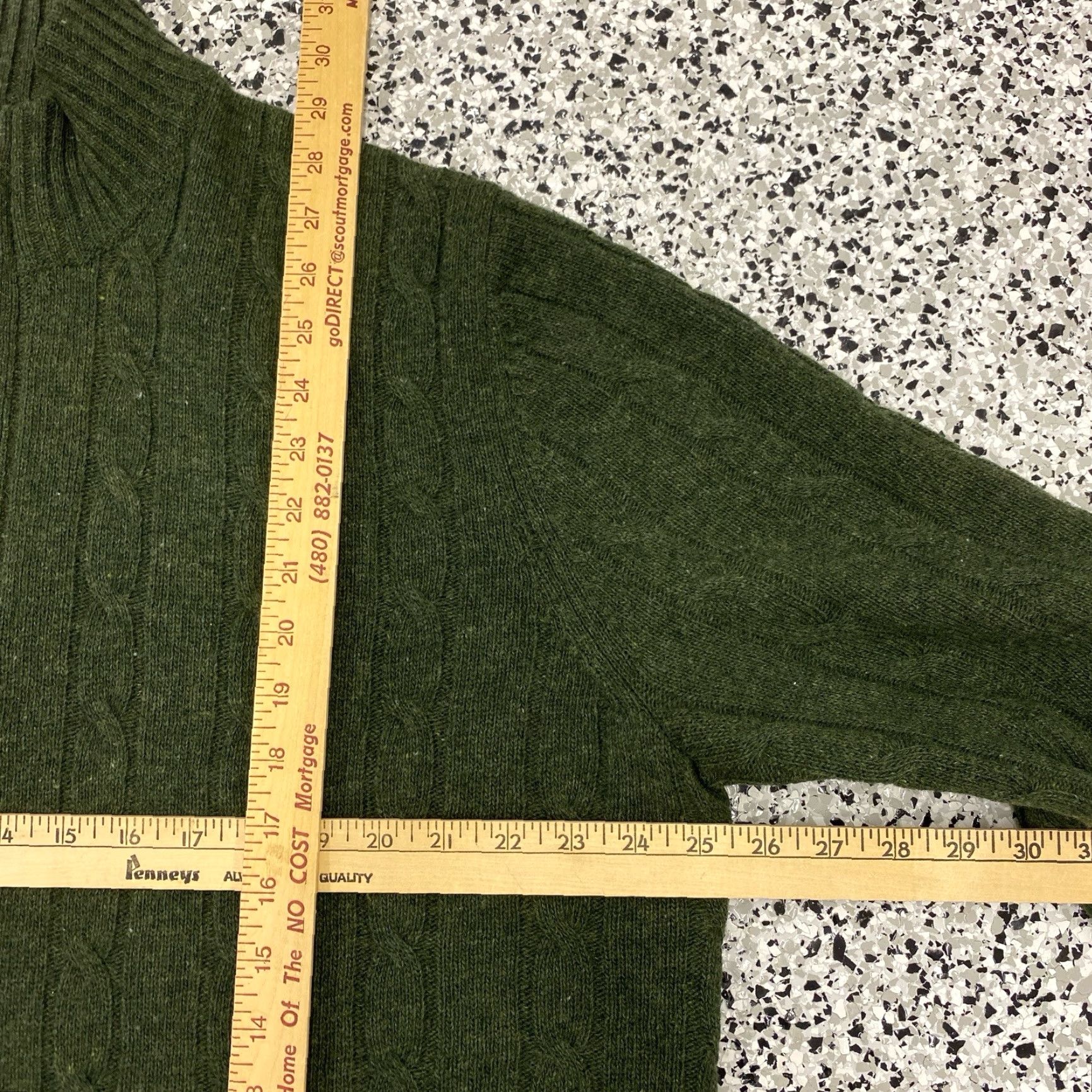 Brooks Brothers VINTAGE Brooks Brothers Men’s 1/4 Zip Sweater XXL 100% Wool Green Size US XXL / EU 58 / 5 - 2 Thumbnail