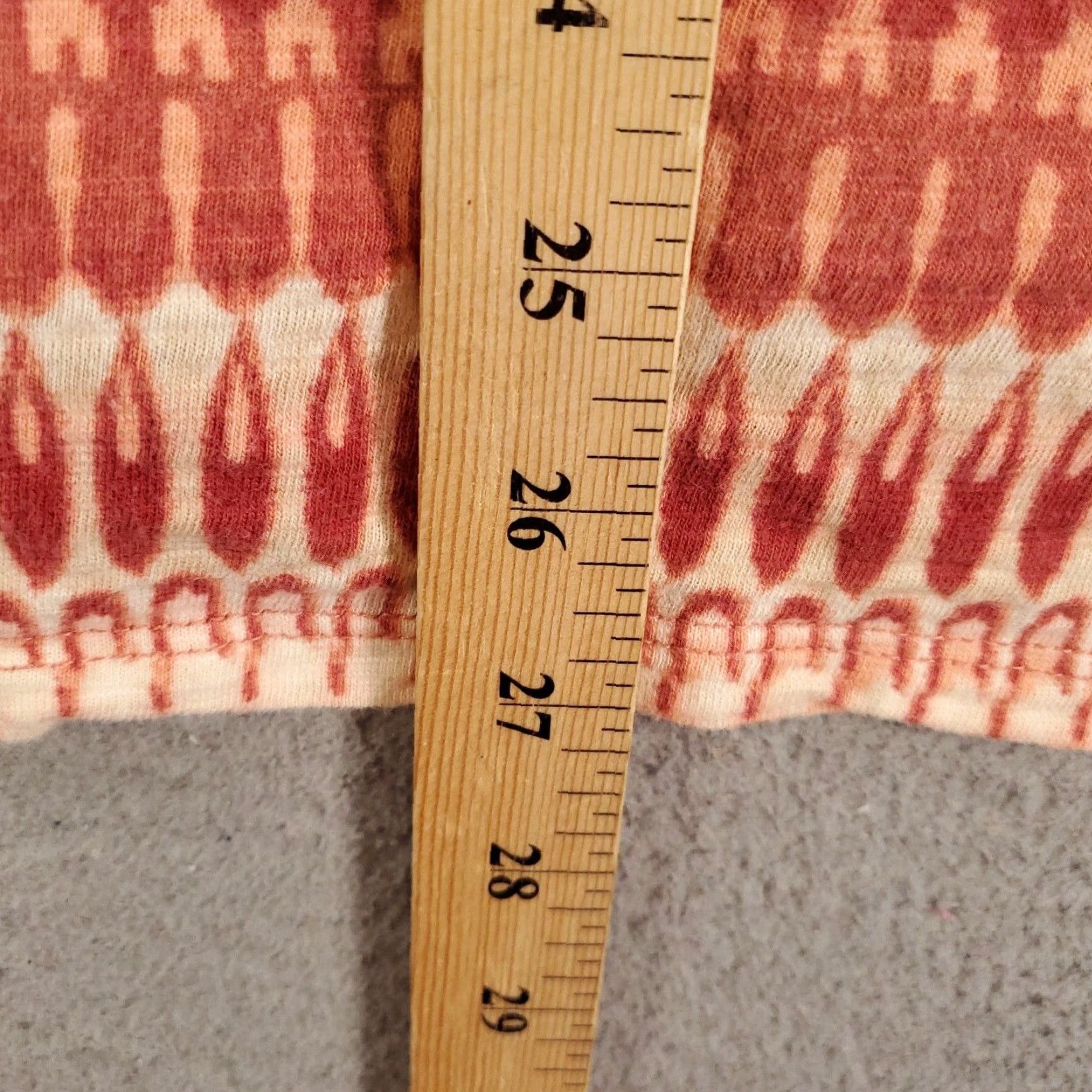 Vintage Chico's Womens Blouse XL Orange Tan Geometric V-Neck Pullover Short Sleeve Cotton Modal Knit Basic Classic Designer All Seasons Size XL / US 12-14 / IT 48-50 - 3 Thumbnail