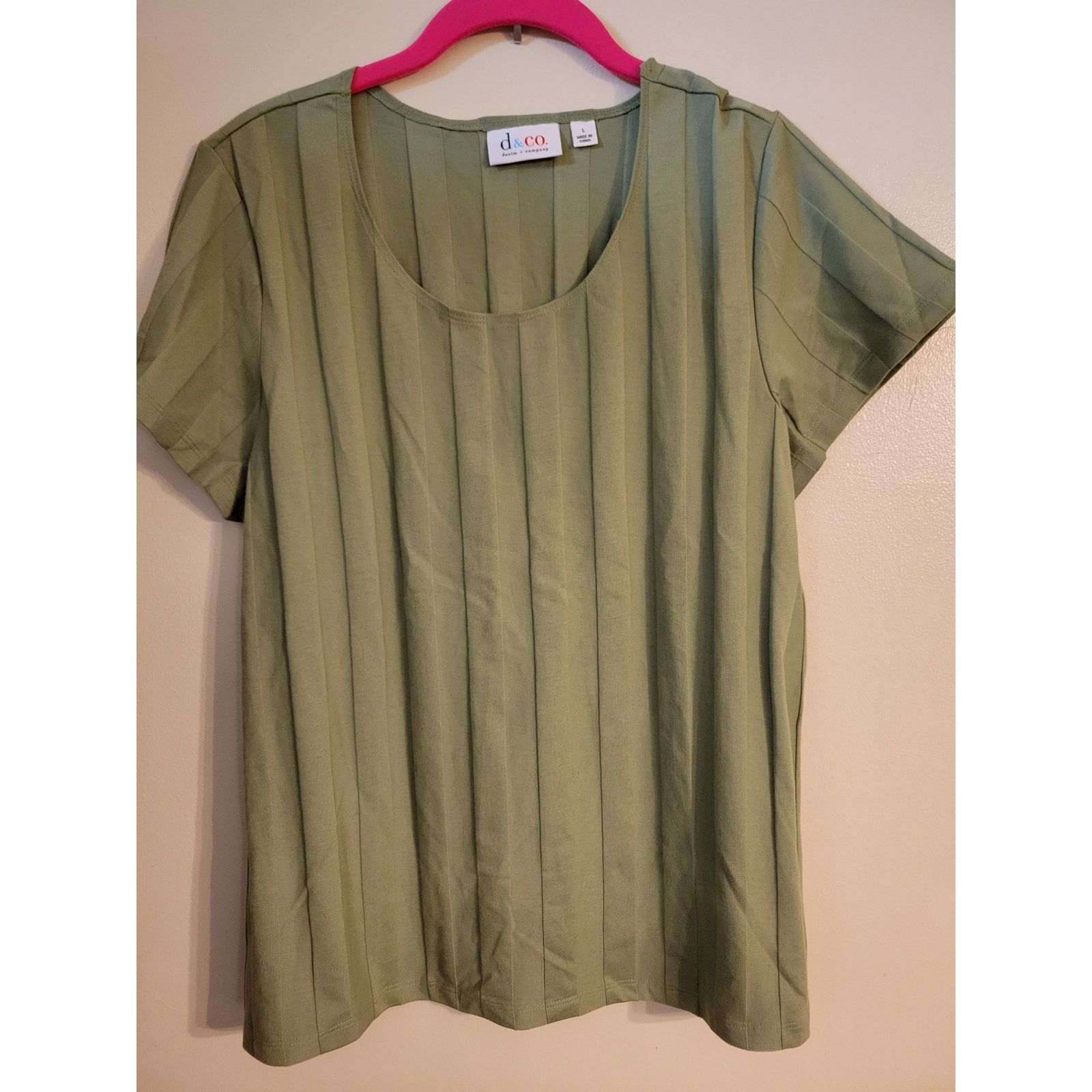 Denim & Co. Denim & Co Green Top L Size L / US 10 / IT 46 - 4 Thumbnail