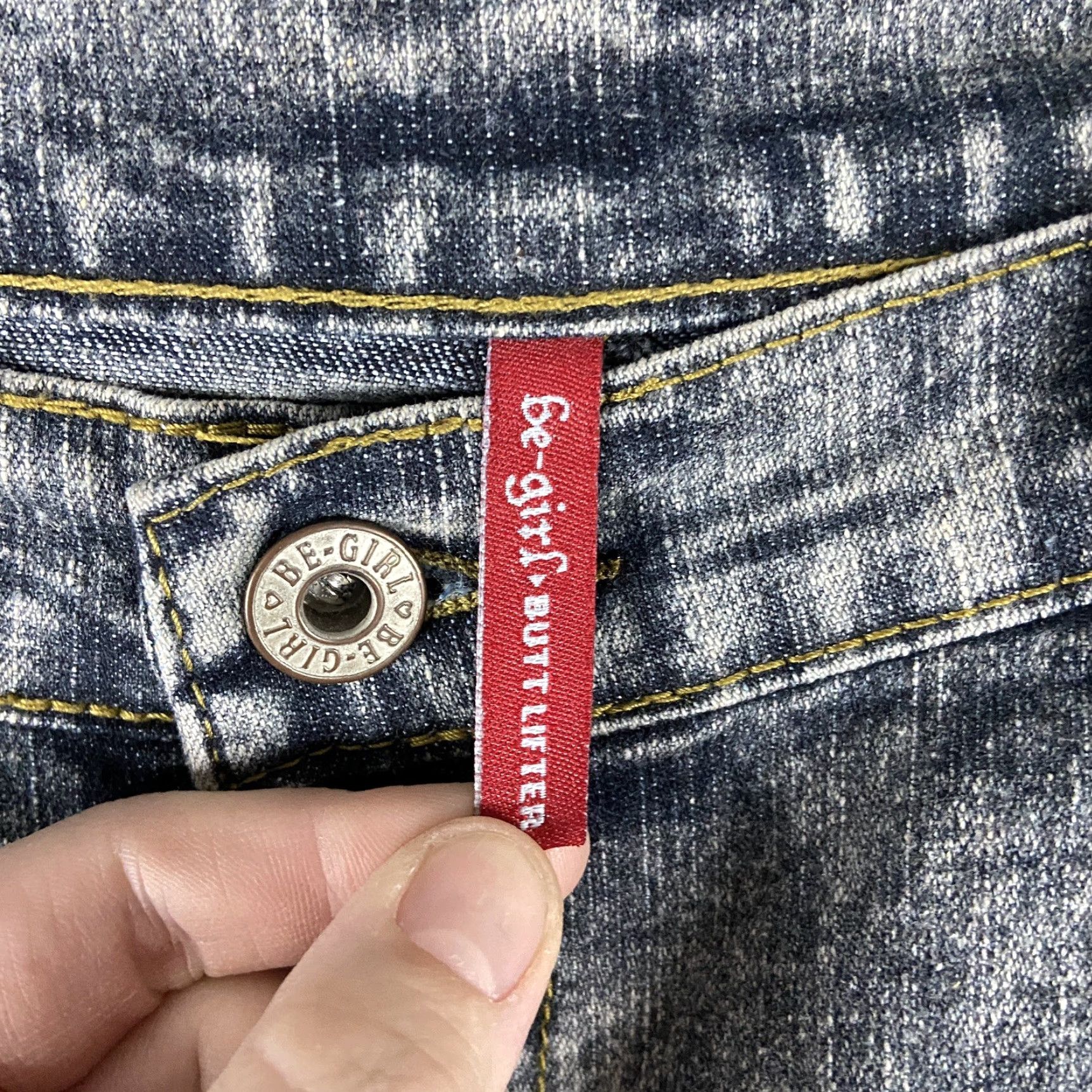 Vintage BE GIRL Butt Lifter Distressed Gray Skinny Jeans Women's Size 16 Size ONE SIZE - 6 Thumbnail