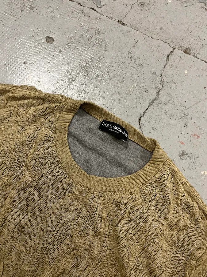 Dolce & Gabbana 2000s Dolce & Gabbana Sandstorm Beige Relief Abstract Sweater Size US L / EU 52-54 / 3 - 5 Thumbnail