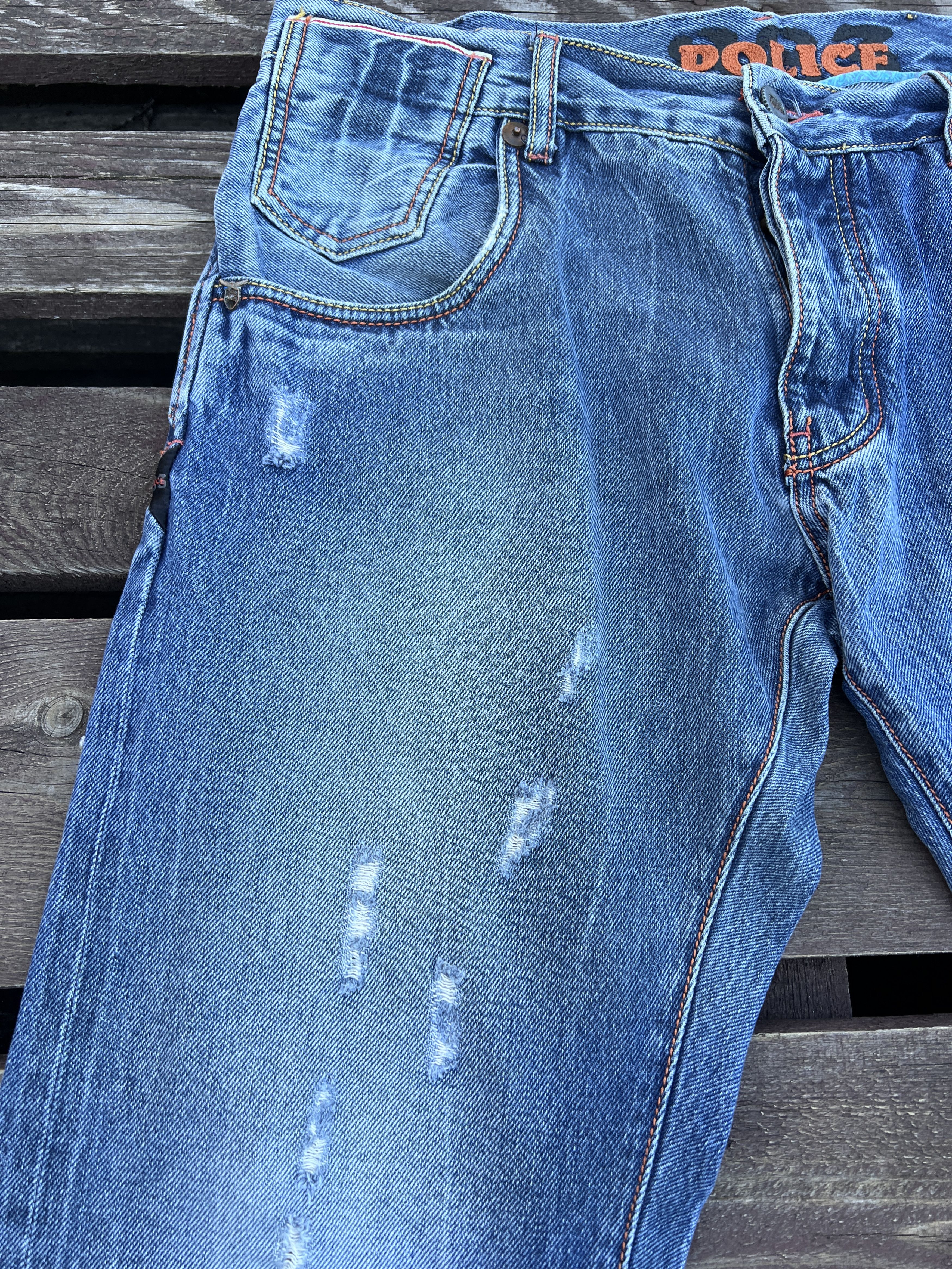Vintage Vintage Y2K 883 Police Avant Garde Distressed Denim Jeans Size US 34 / EU 50 - 19 Thumbnail