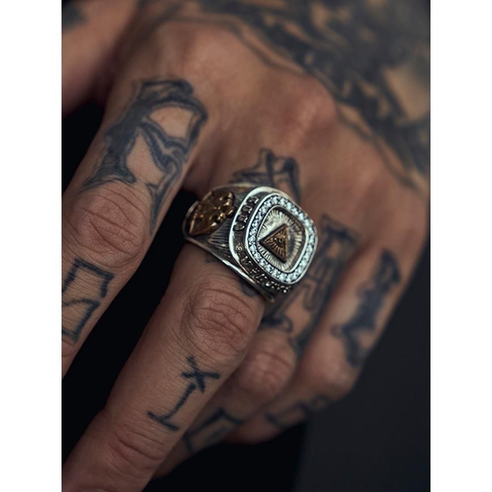 Jewelry Illuminati Vintage Jewelry Rings Chrome Ring (Size 7-13) Size ONE SIZE - 3 Thumbnail