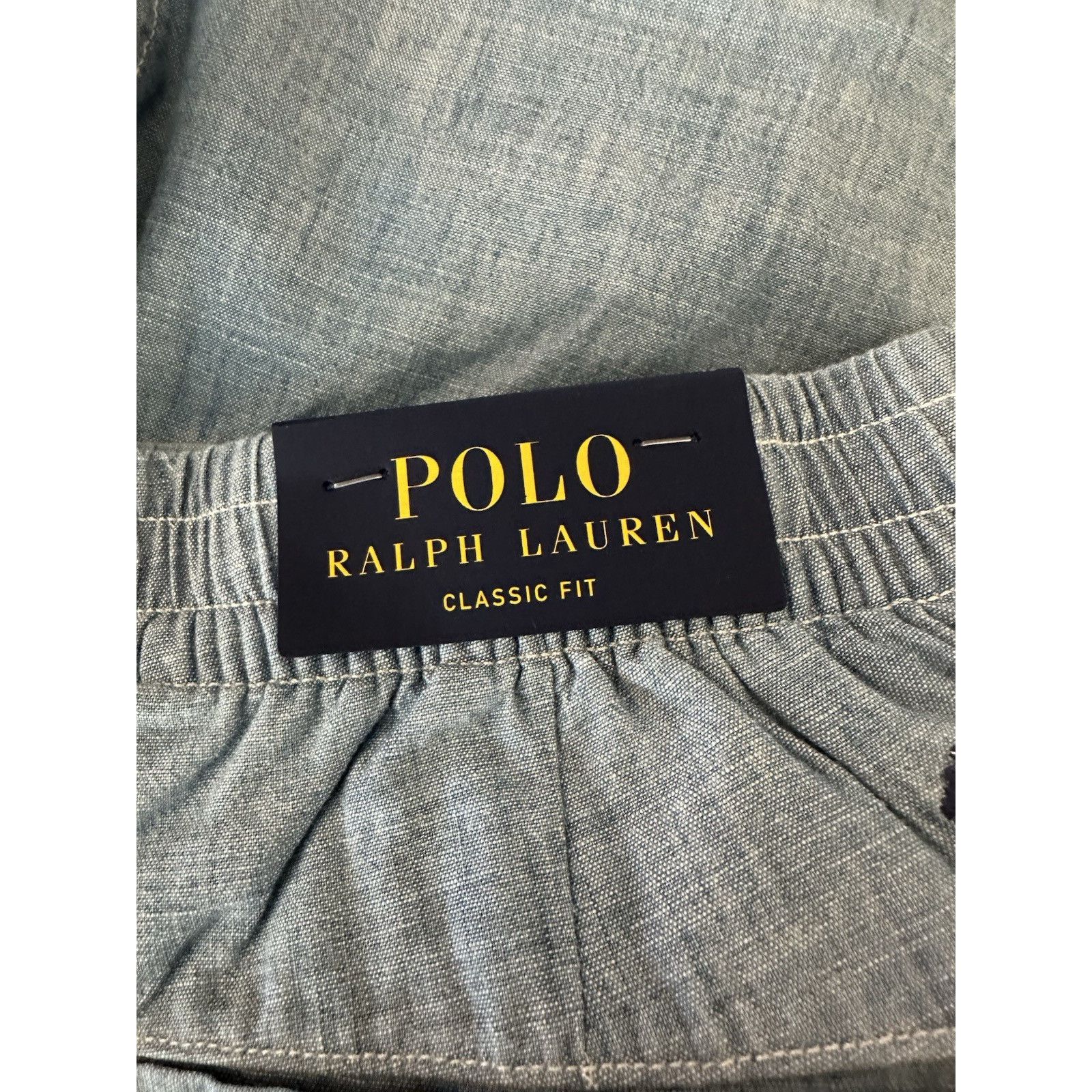 Polo Ralph Lauren Polo Ralph Lauren Prepster M Classic Fit Blue Chambray Pants Size US 30 / EU 46 - 9 Thumbnail