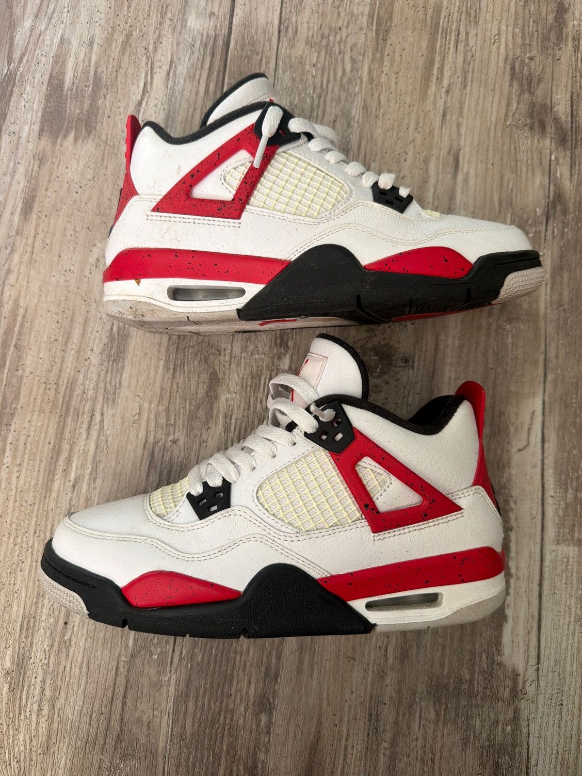 Nike Jordan 4 Red Cement Size US 5.5 / EU 38 - 4 Thumbnail