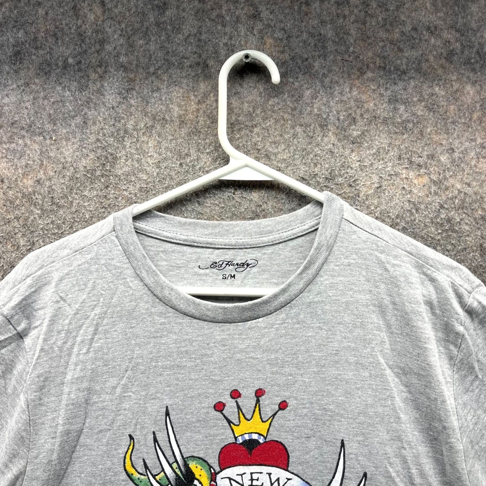 Ed Hardy Ed Hardy Shirt Mens Small Gray Crewneck New York City Skull Heart Logo City Theme Short Sleeve T-Shirt Mens Small Gray All Seasons Vintage: No Size US S / EU 44-46 / 1 - 5 Thumbnail