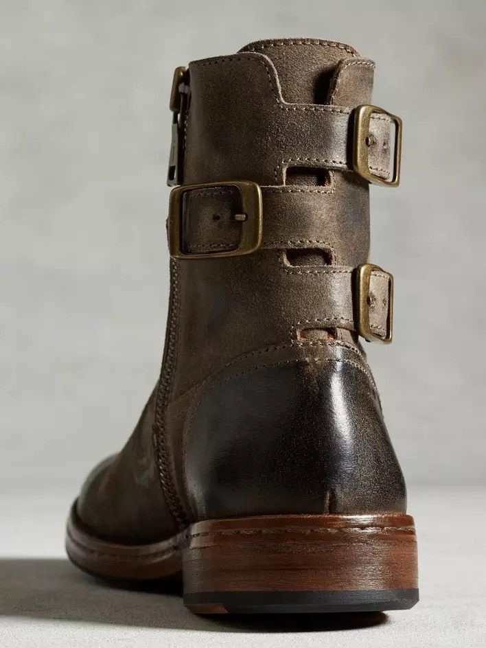 John Varvatos Engineer Triple Buckle Boot Size USA 7.5 EU 40.5 Size US 7.5 / EU 40-41 - 4 Thumbnail