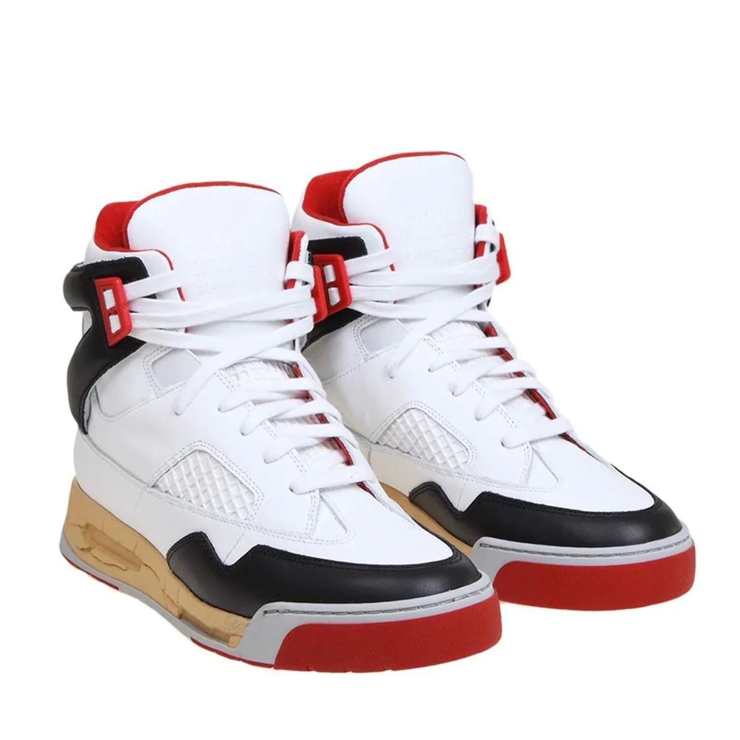 Maison Margiela o1y1124 Leather Hi-Top Sneakers In Multicolor Size US 6 / EU 39 - 1 Thumbnail