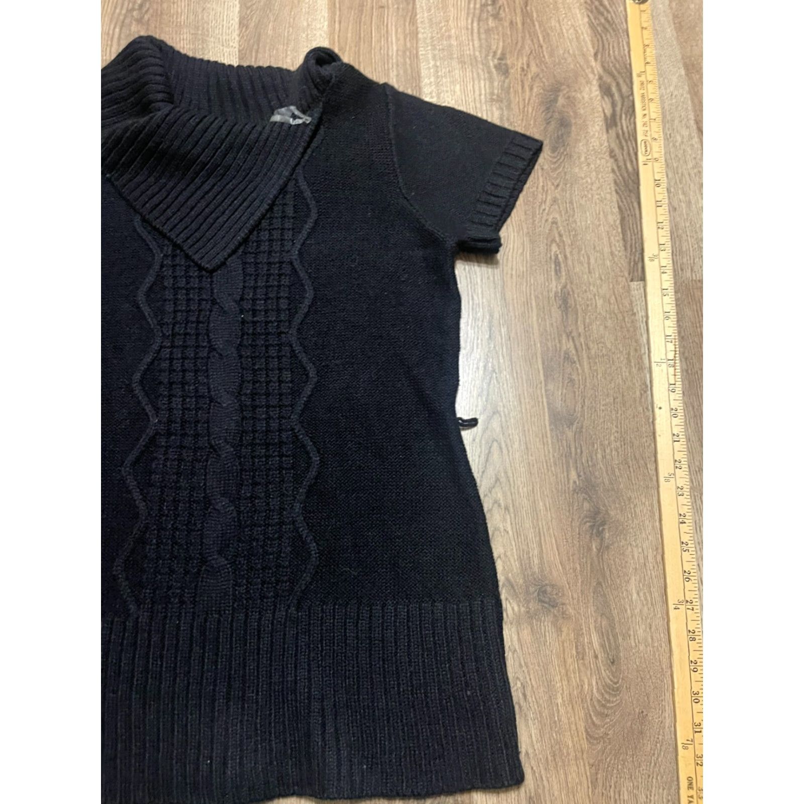 Vintage United States Sweaters Sweater Womens Large Black Pullover Knit Folded Neck Casual Size L / US 10 / IT 46 - 4 Thumbnail