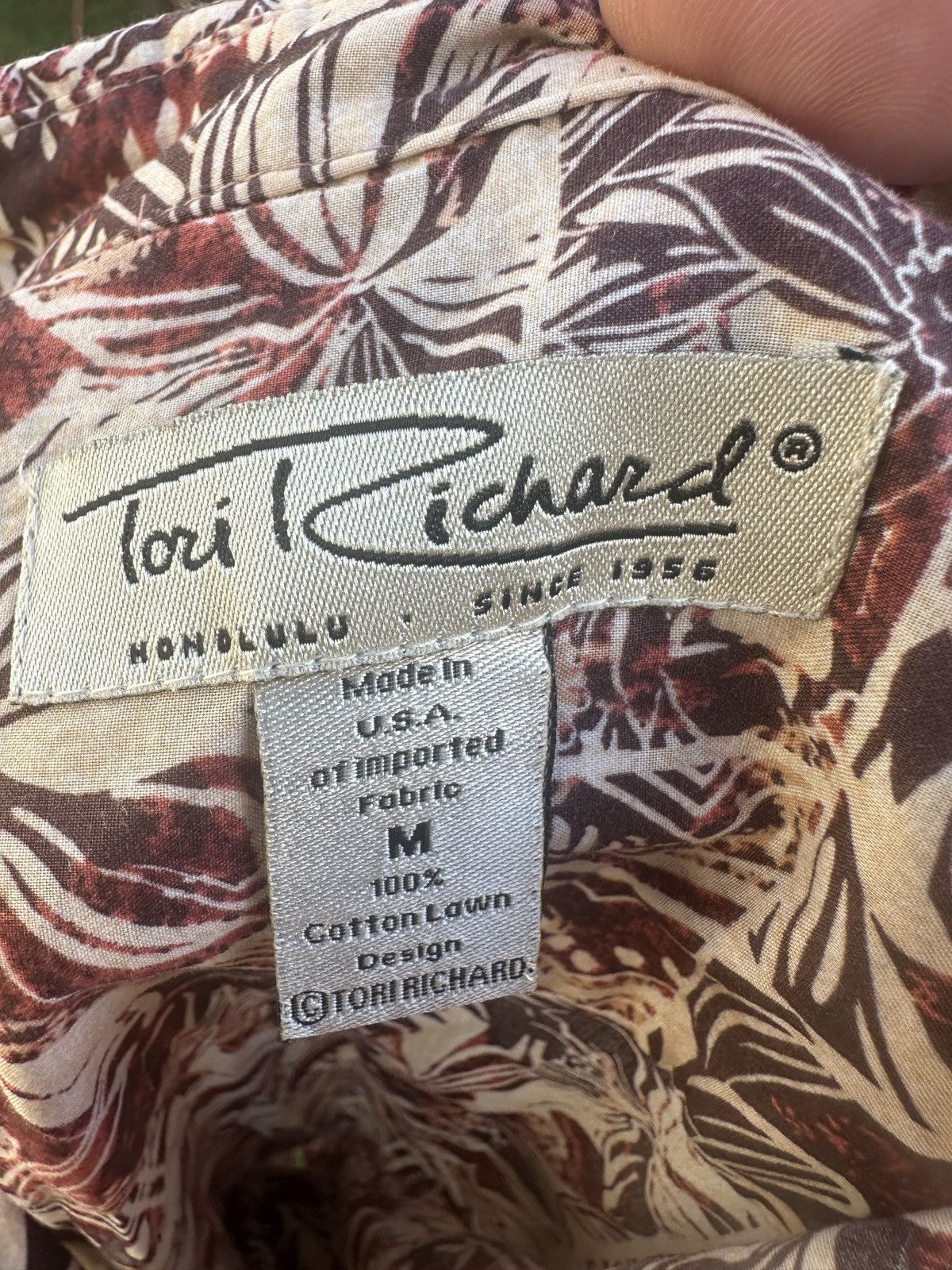 Tori Richard PreOwned Tori Richard Hawaiian Print Beige/Red Men's M Size US M / EU 48-50 / 2 - 4 Thumbnail