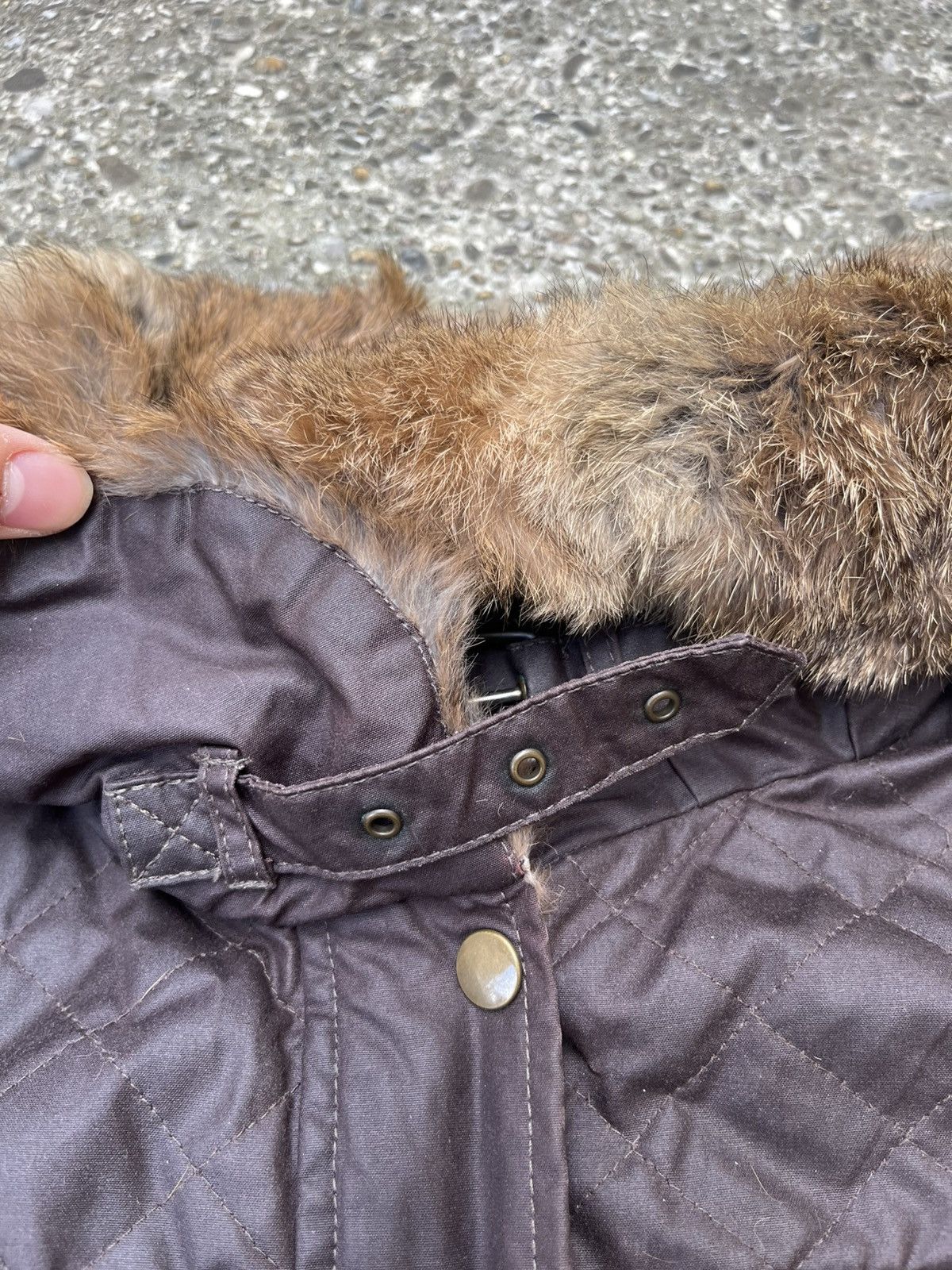 Belstaff × Vintage Belstaff Gold Label Waxed Vintage Fur Jacket Size M / US 6-8 / IT 42-44 - 5 Thumbnail