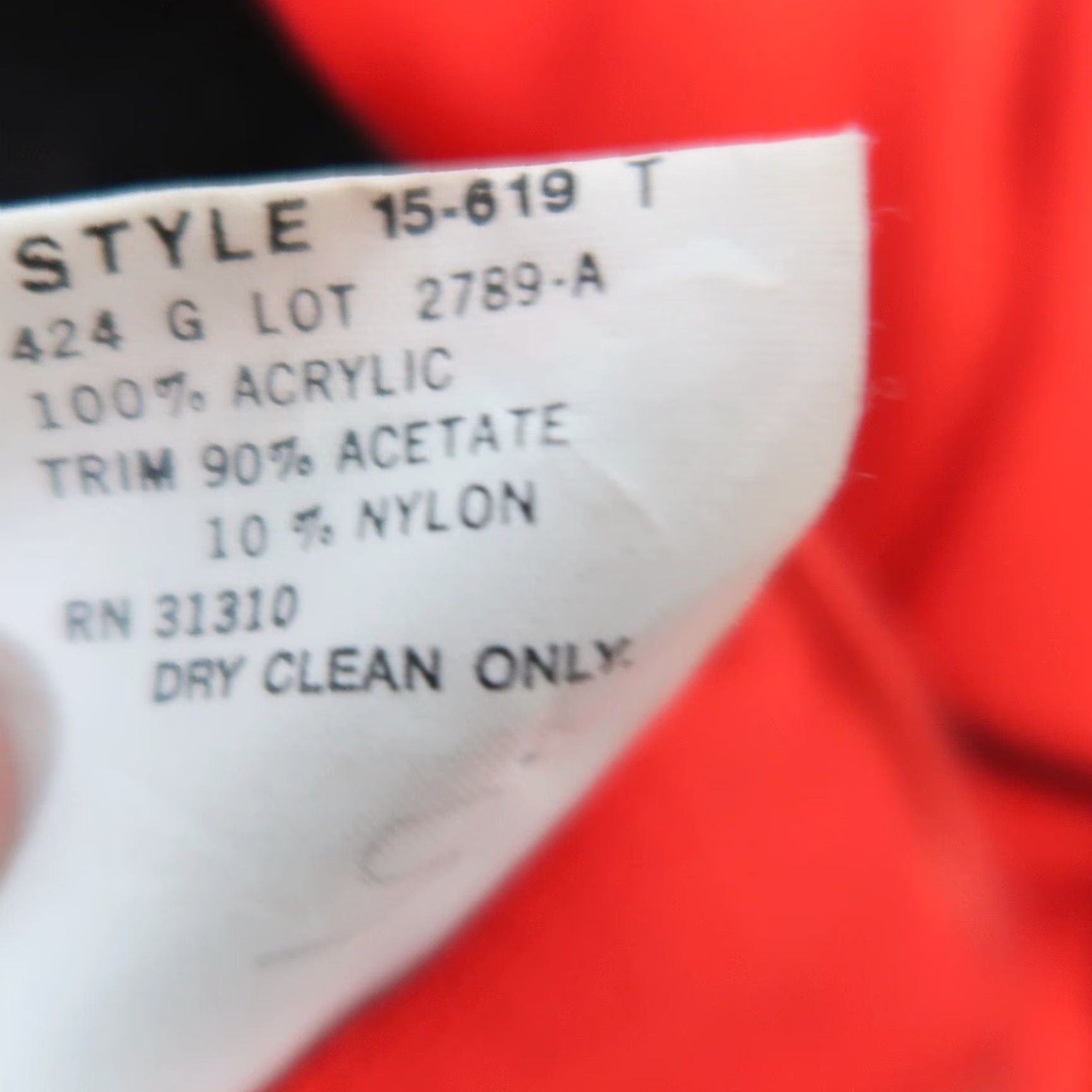 Vintage VINTAGE Byer Too! 80s red knit Cocktail Midi Dress Shirt Dress 3/4 Sleeve Collared Pleated Zip Back Womens S Size 28" / US 6 / IT 42 - 6 Thumbnail