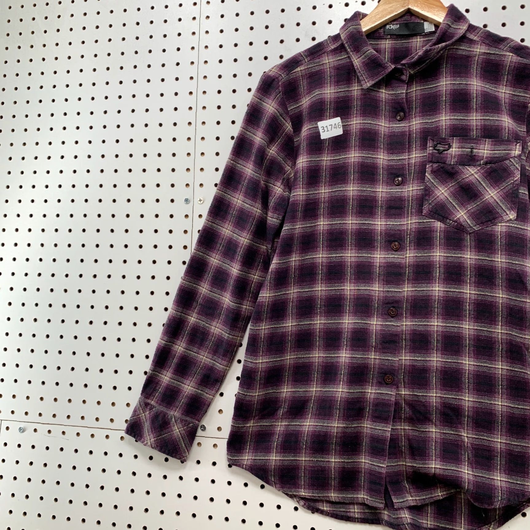 Fox Racing FOX Racing Flannel Button Shirt Mens XS Purple Plaid I DONT CARE 20x27.5 Size US XS / EU 42 / 0 - 4 Thumbnail