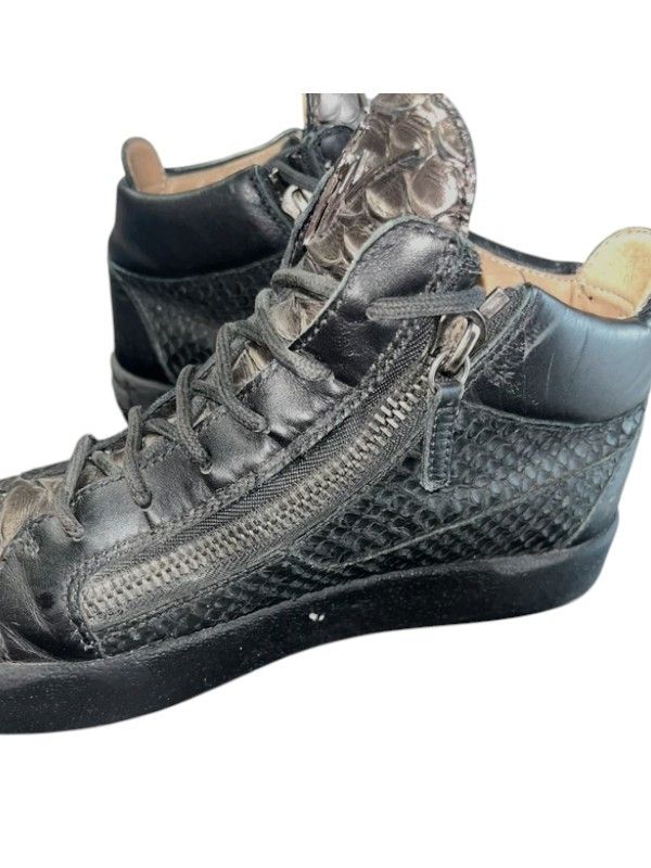 Giuseppe Zanotti Giuseppe Zanotti Embossed Python Effect Sneakers, c.2010s Size US 7 / EU 40 - 4 Thumbnail