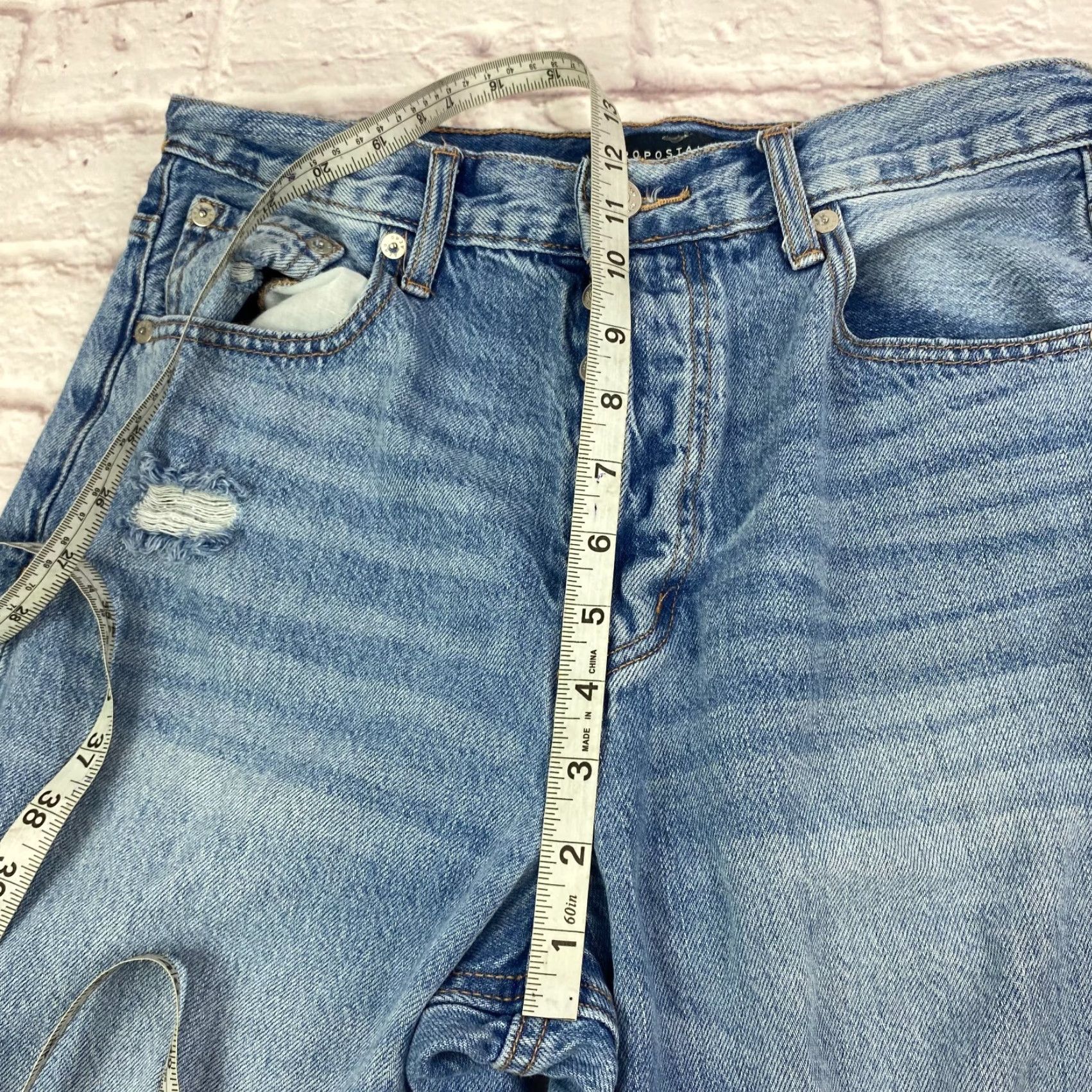 Vintage VINTAGE Aeropostale 90s Baggy High Rise Womens Jeans Distressed 10 Button Fly Blues Blue 90s Baggy Womens Jeans Size 10 Distressed Button Fly Size 32" / US 10 / IT 46 - 7 Thumbnail