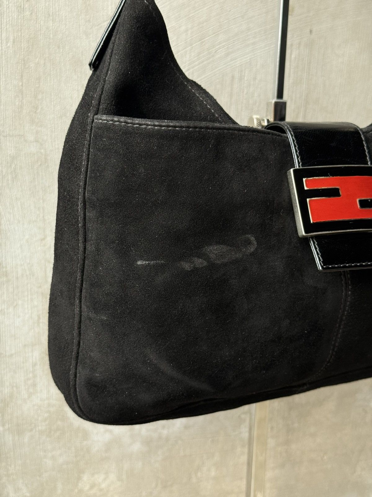 Fendi Fendi FF Buckle Suede Handbag Size ONE SIZE - 6 Thumbnail