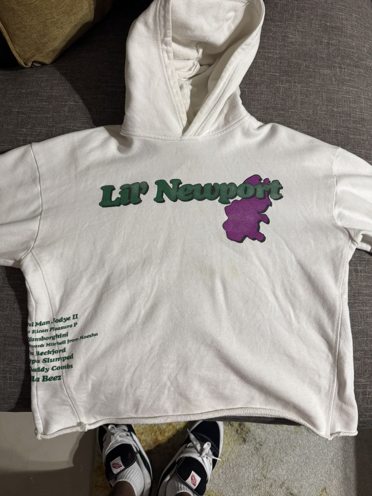 Vlone VLONE “Lil’ Newport” Friends Hoodie (White) Size US S / EU 44-46 / 1 - 2 Thumbnail