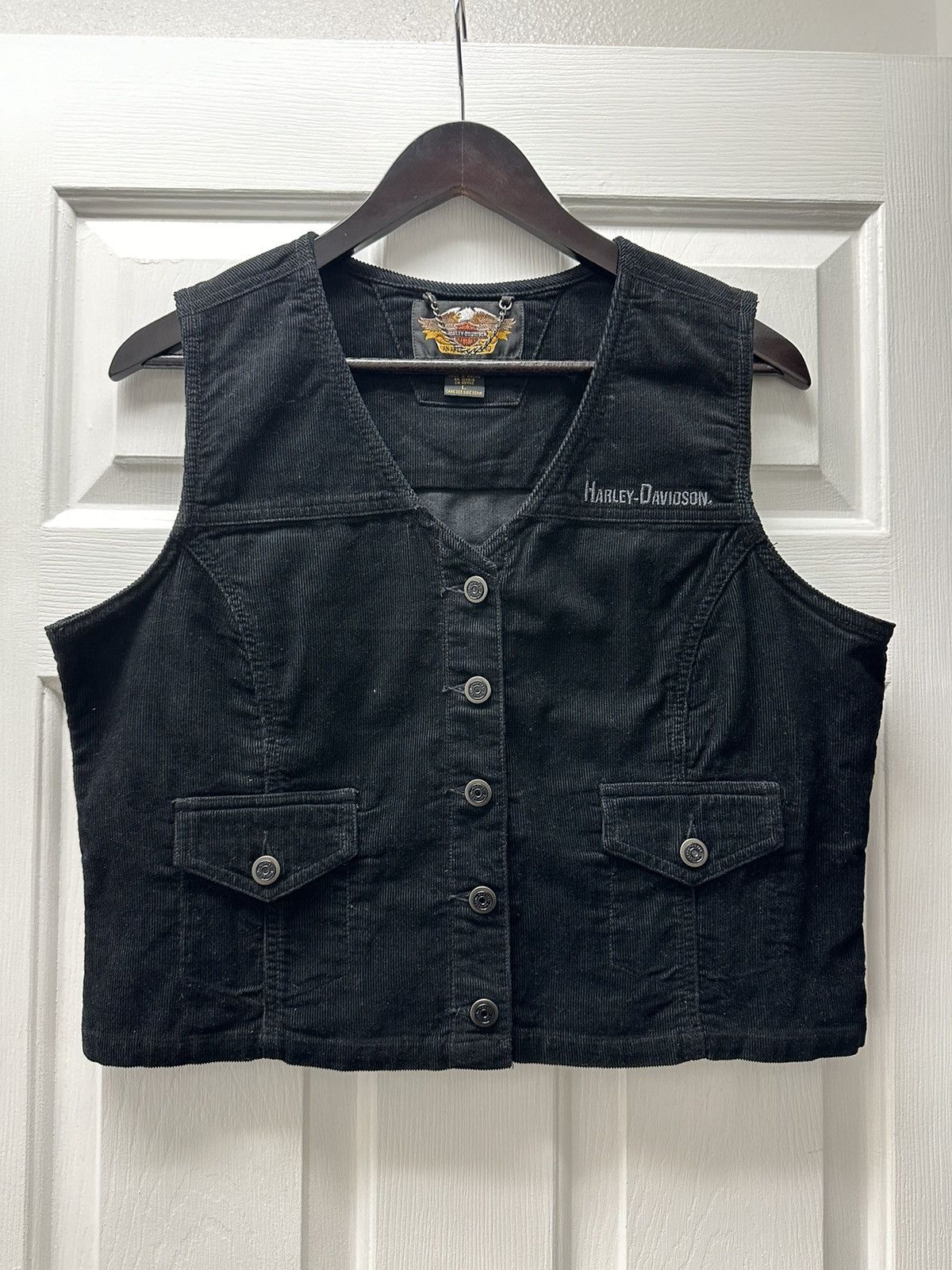 Harley Davidson Harley-Davidson Motorcycles Women’s Corduroy Riding Vest Size L / US 10 / IT 46 - 8 Thumbnail