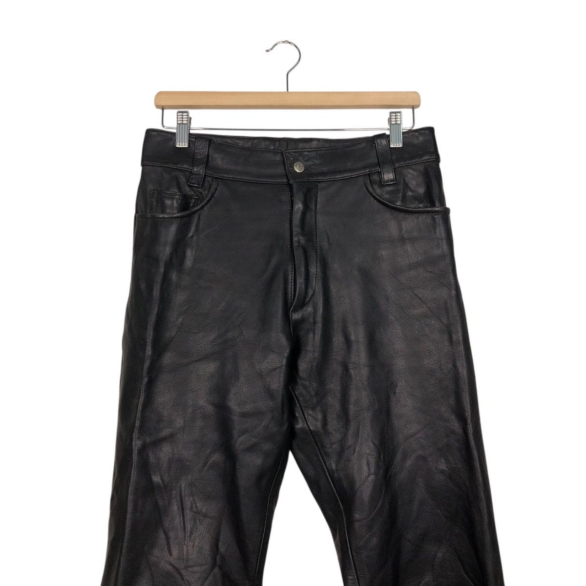 Vintage Vintage B’s Leather Black Genuine Leather Biker Pants Size US 30 / EU 46 - 5 Thumbnail
