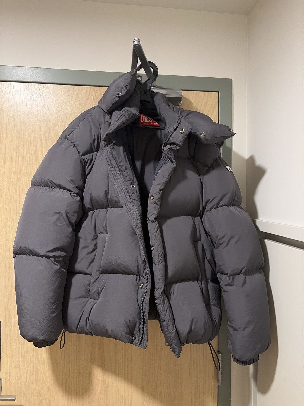 Diesel Diesel Gray Winter Puffer Jacket Size US L / EU 52-54 / 3 - 1 Thumbnail