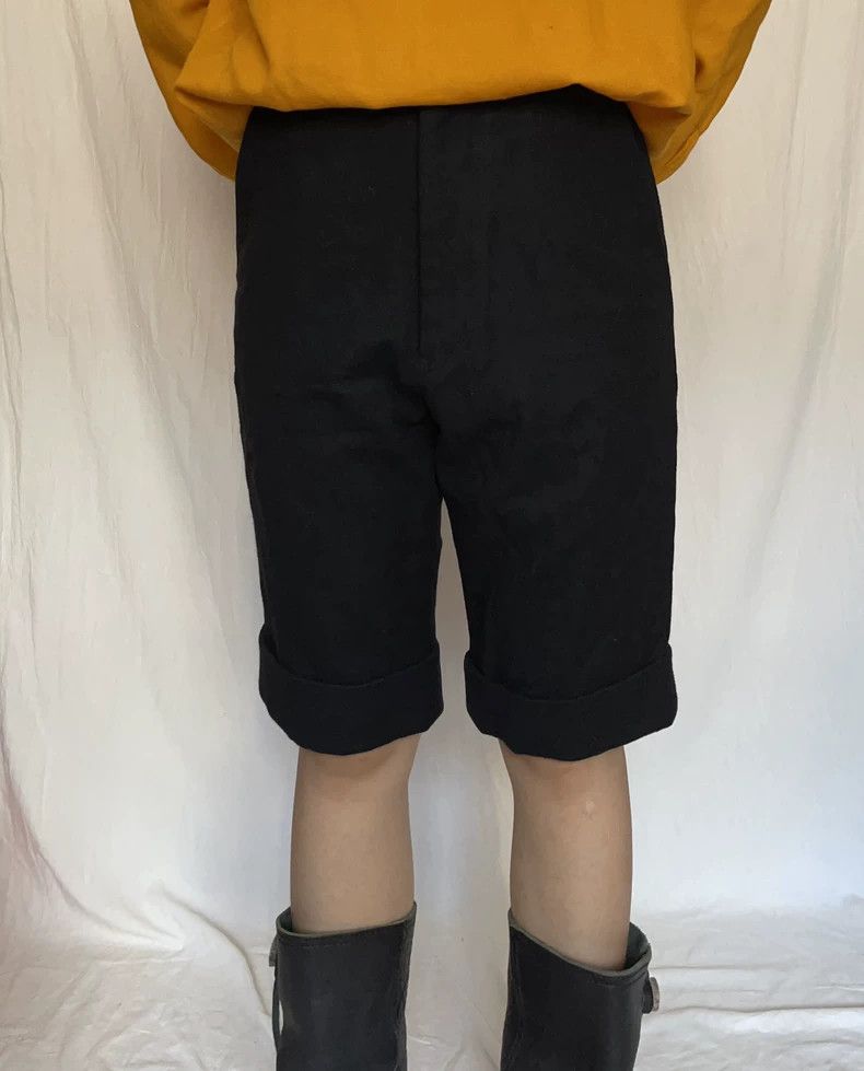 Y's Y's size 1 Black wool woolen rolled-up casual midi pants Size US 28 / EU 44 - 2 Thumbnail