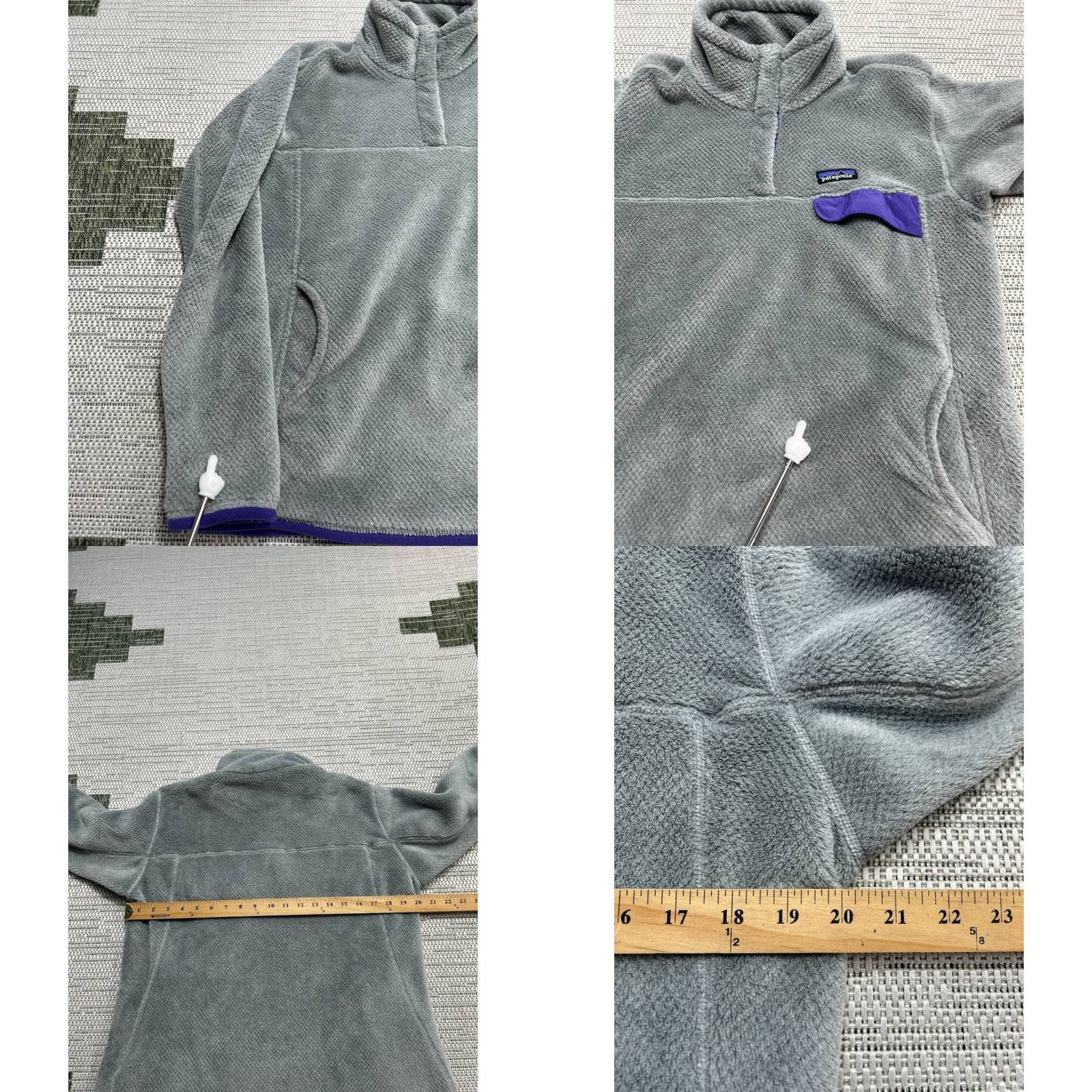 Patagonia Patagonia Snap-T Re-Tool Gray Purple Fleece Jacket Women's XS Regular Gray Solid Logo Outdoor 90s? Size S / US 4 / IT 40 - 8 Thumbnail