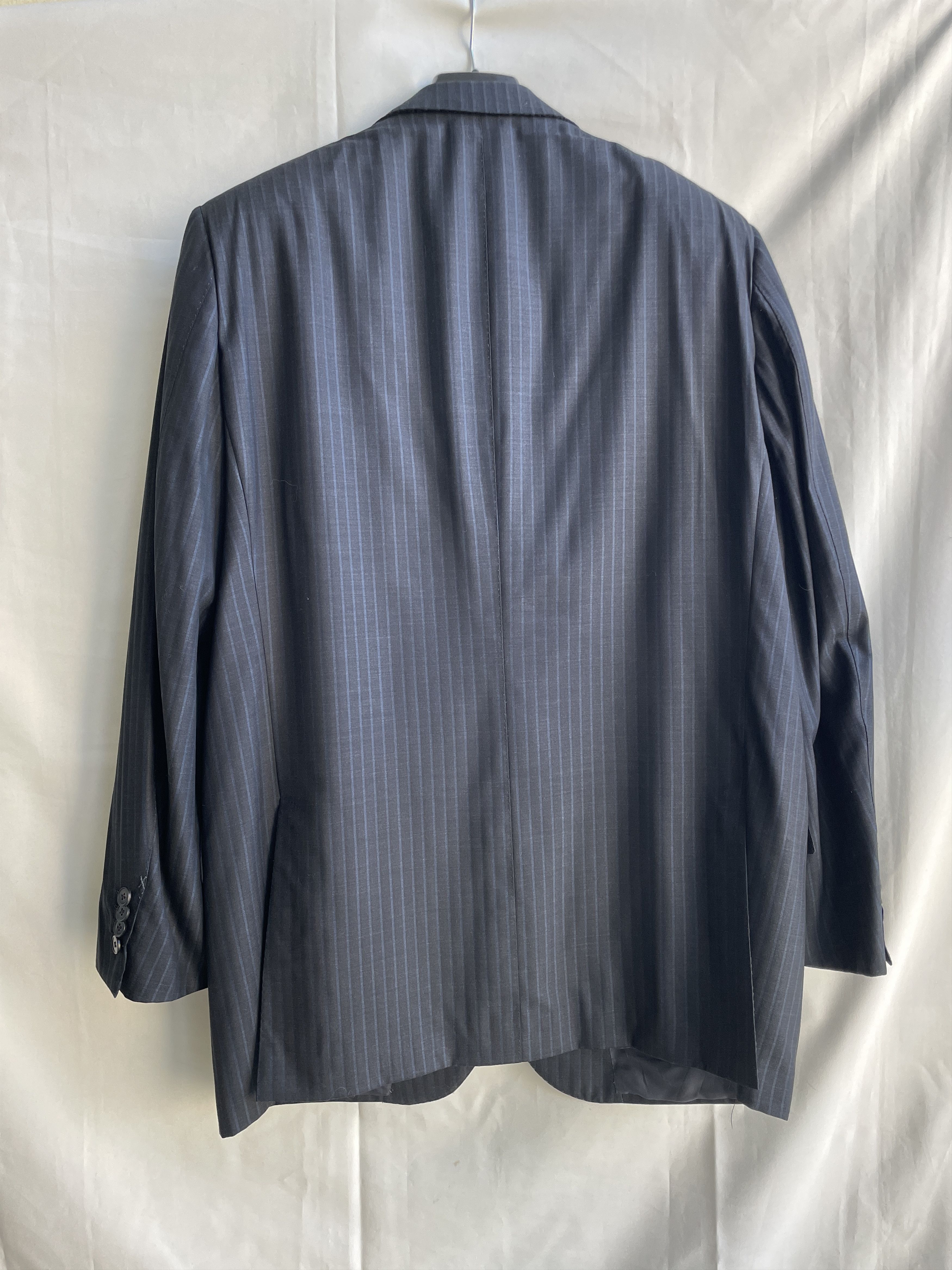 Ermenegildo Zegna Ermenegildo Zegna Couture Striped Navy Wool Suit Jacket Size 46R - 2 Thumbnail