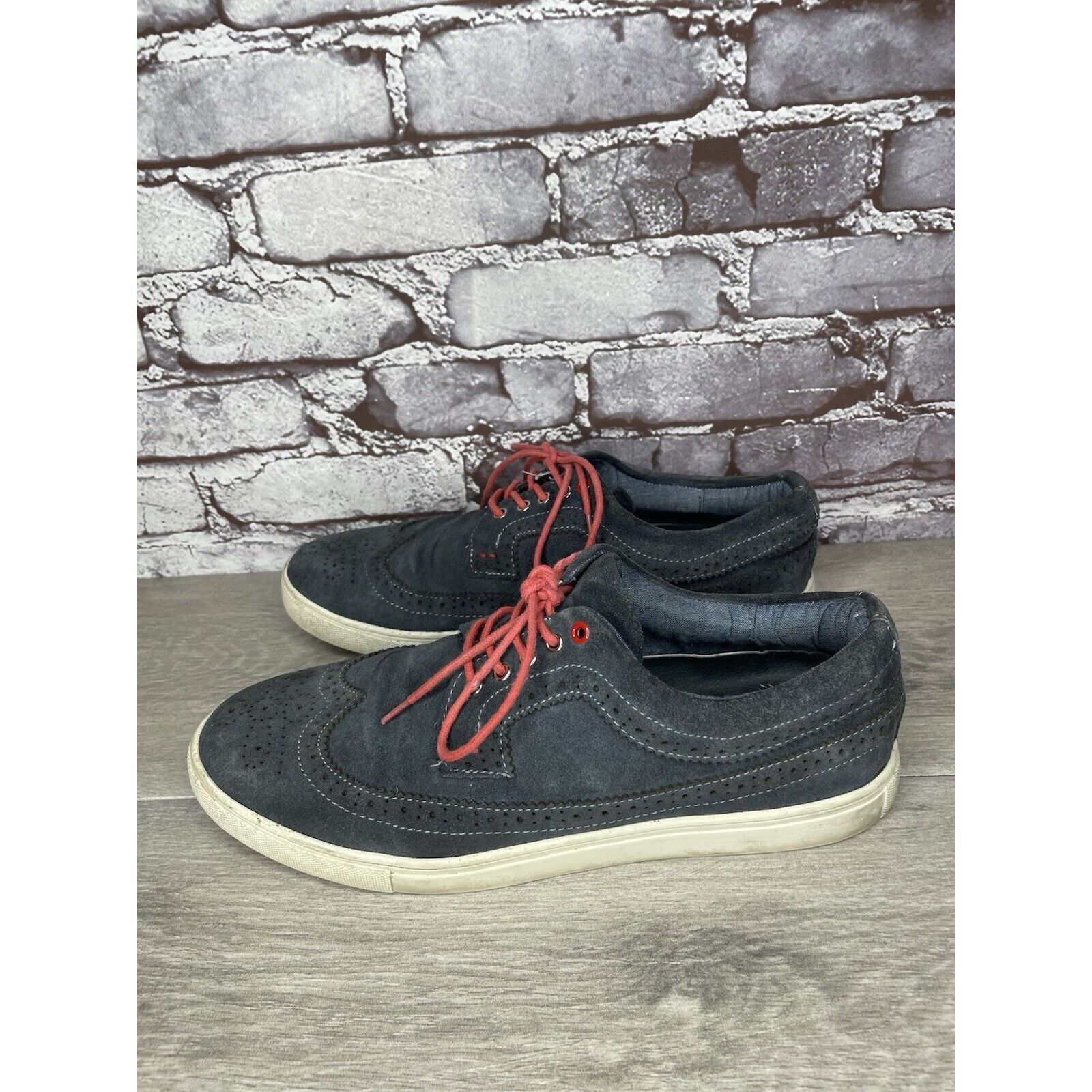 Saks Fifth Avenue Blue SAKS FIFTH AVE Blue Colored Suede Wingtip Casual Shoes Size US 11 / EU 44 - 9 Thumbnail