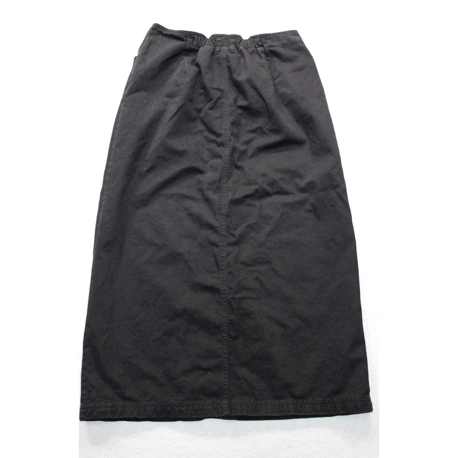 Bill Blass Bill Blass Skirt Womens 10 Black Denim A-Line Long Button Front Pockets Cotton Size 32" / US 10 / IT 46 - 7 Thumbnail