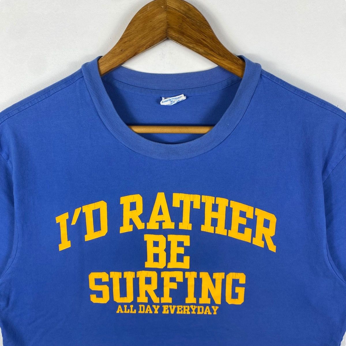 Champion Vintage 00's CHAMPION I'd Rather Be Surfing All Day Everyday Size US M / EU 48-50 / 2 - 2 Thumbnail