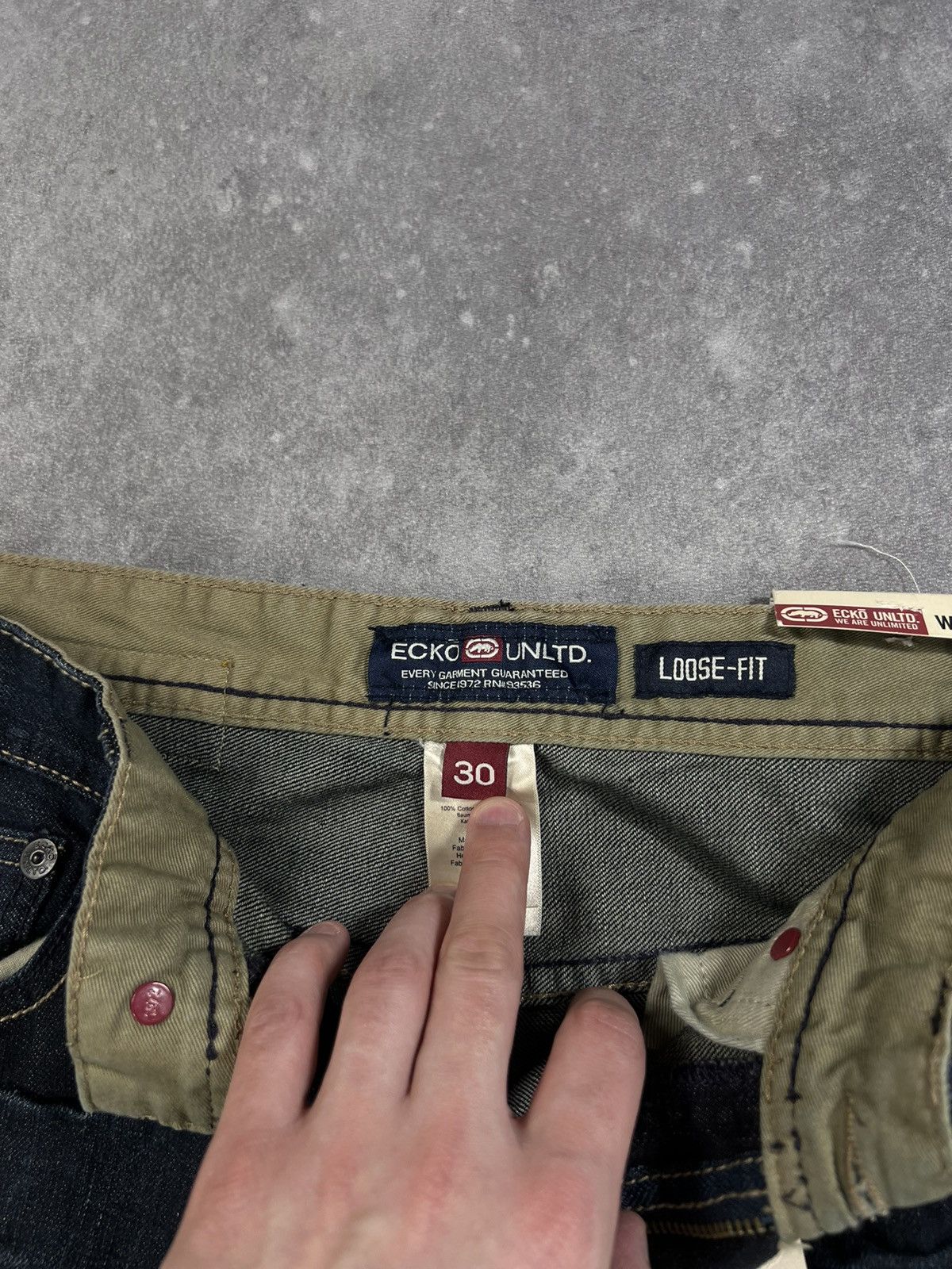 Ecko Unltd. × Vintage Vintage Y2k Ecko Unltd. Loose Fit Denim Pants 00s Grunge Size US 30 / EU 46 - 12 Thumbnail