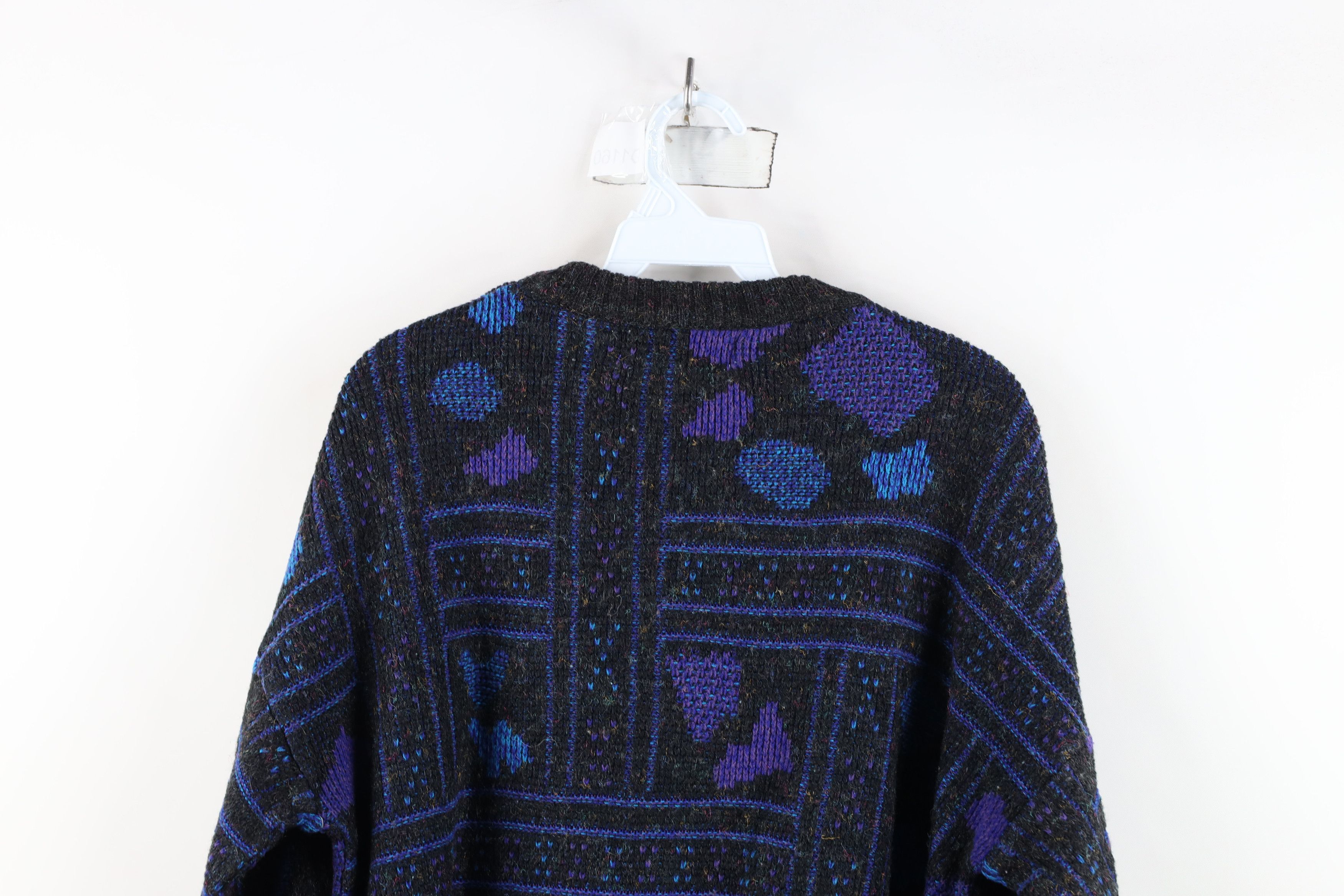 Vintage Vintage 90s Streetwear Fleck Geometric Knit Crewneck Sweater Size M / US 6-8 / IT 42-44 - 9 Thumbnail