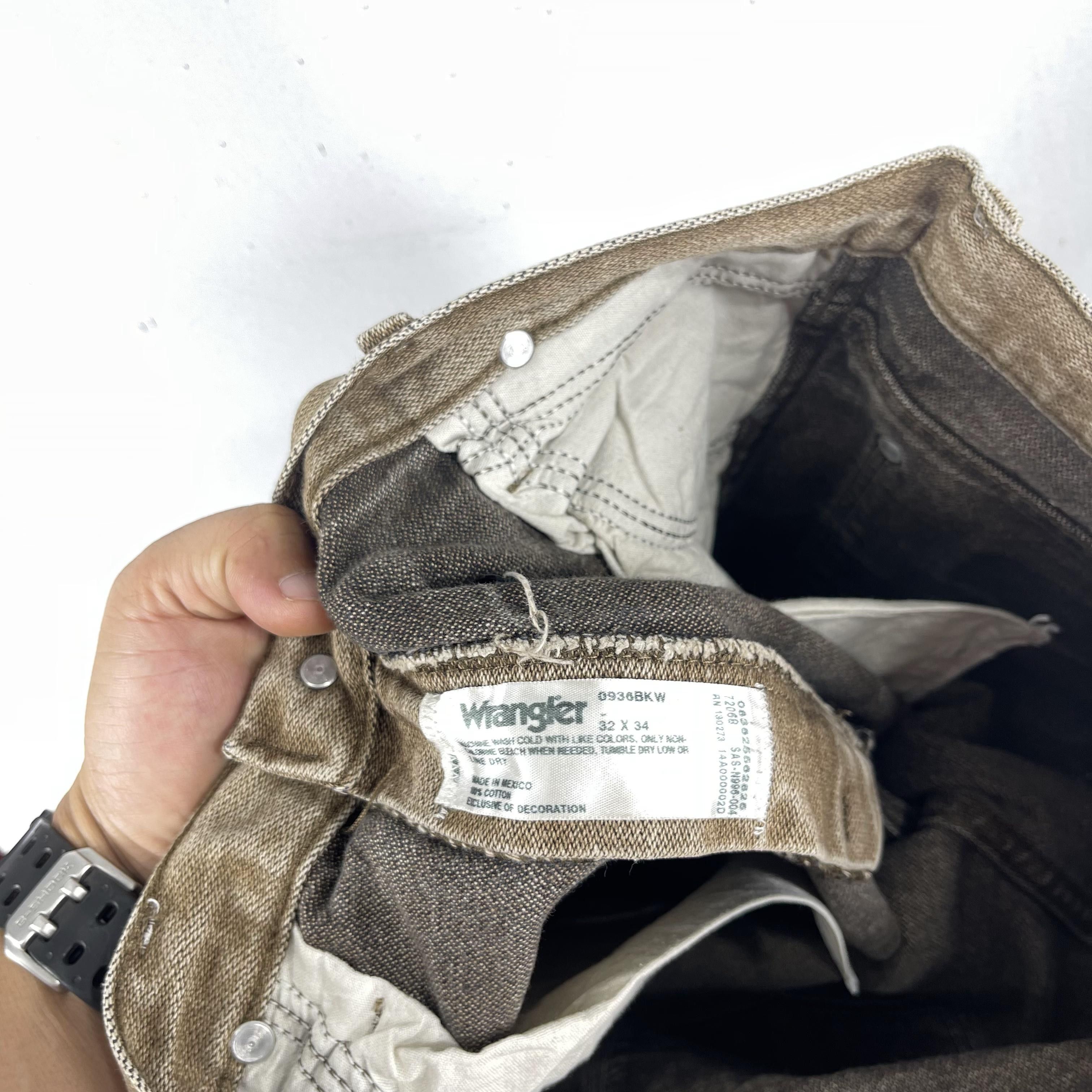 Jean × Wrangler Vintage Distressed Wrangler High Rise Faded Brown Jeans Size US 31 - 6 Thumbnail