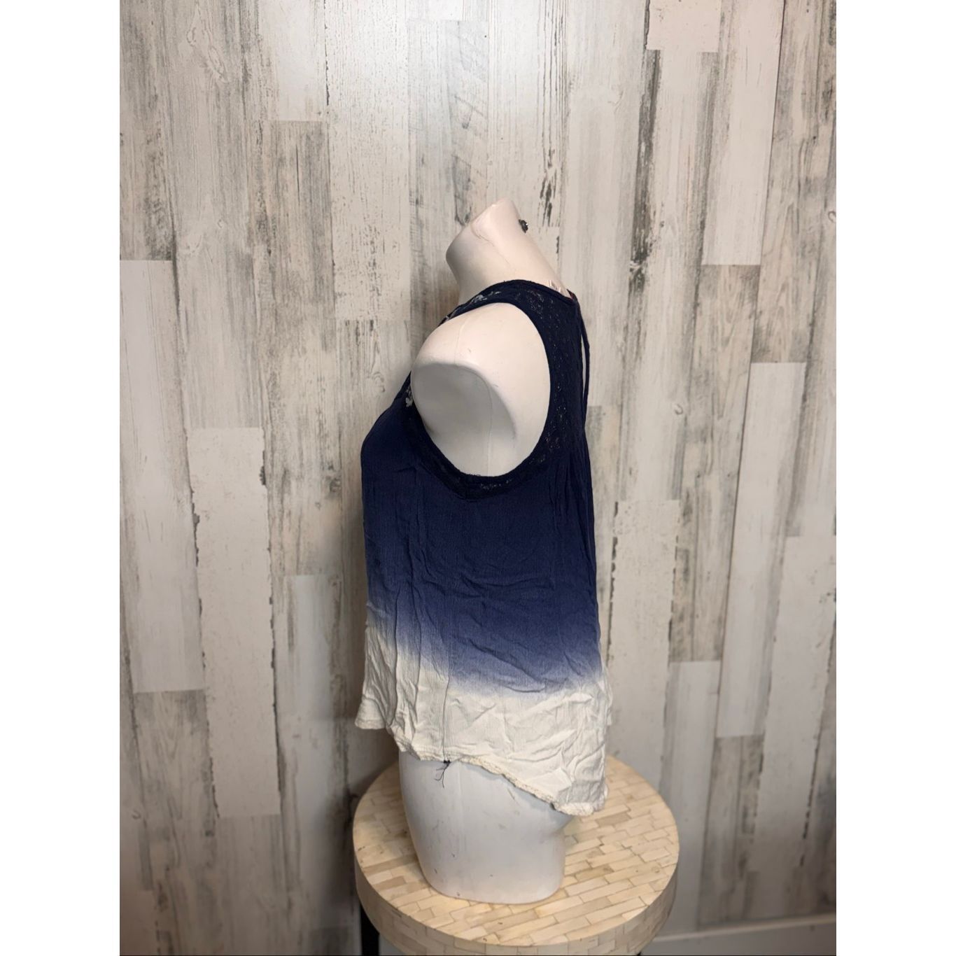 Other Xhilaration Blue White Ombre Lace Trim Tank Top – Size Mediu Size M / US 6-8 / IT 42-44 - 5 Thumbnail
