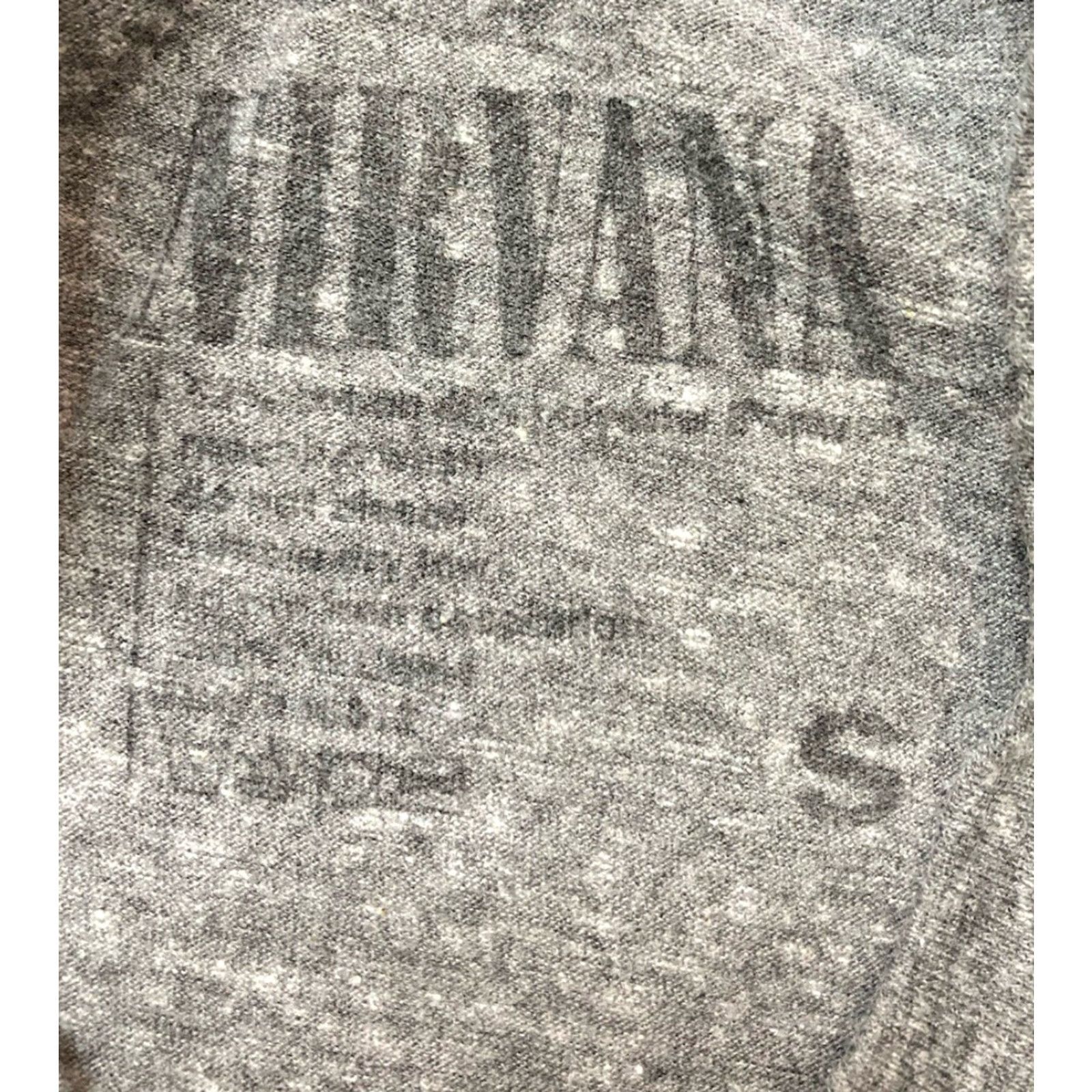 Logo 7 Nirvana T-Shirt Women's Small Gray Sleeveless Logo Crew Neck Cotton Polyester Casual Pop Music Shirt Size S / US 4 / IT 40 - 5 Thumbnail