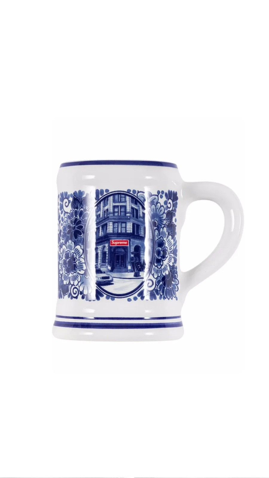 コレクション Supreme  Delft 190 Bowery Beer Mug NWT Supreme NY Royal Delft 190 Bowery Box Logo Beer Mug Blue