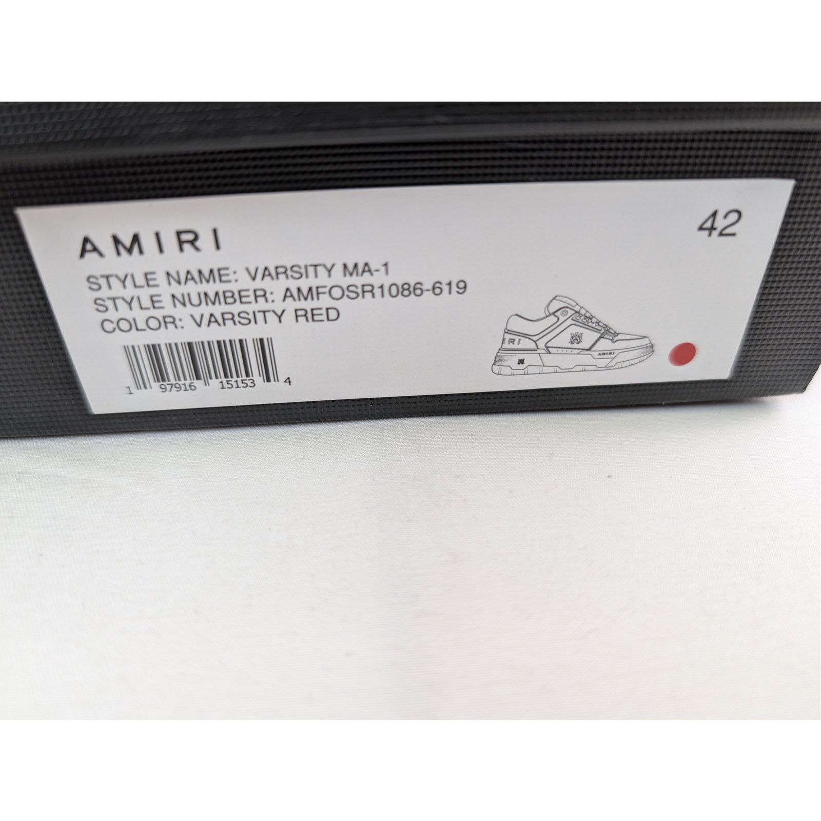 Amiri o1rshd1 Q:3 / Varsity MA-1 Sneakers in Red Size US 9 / EU 42 - 20 Thumbnail